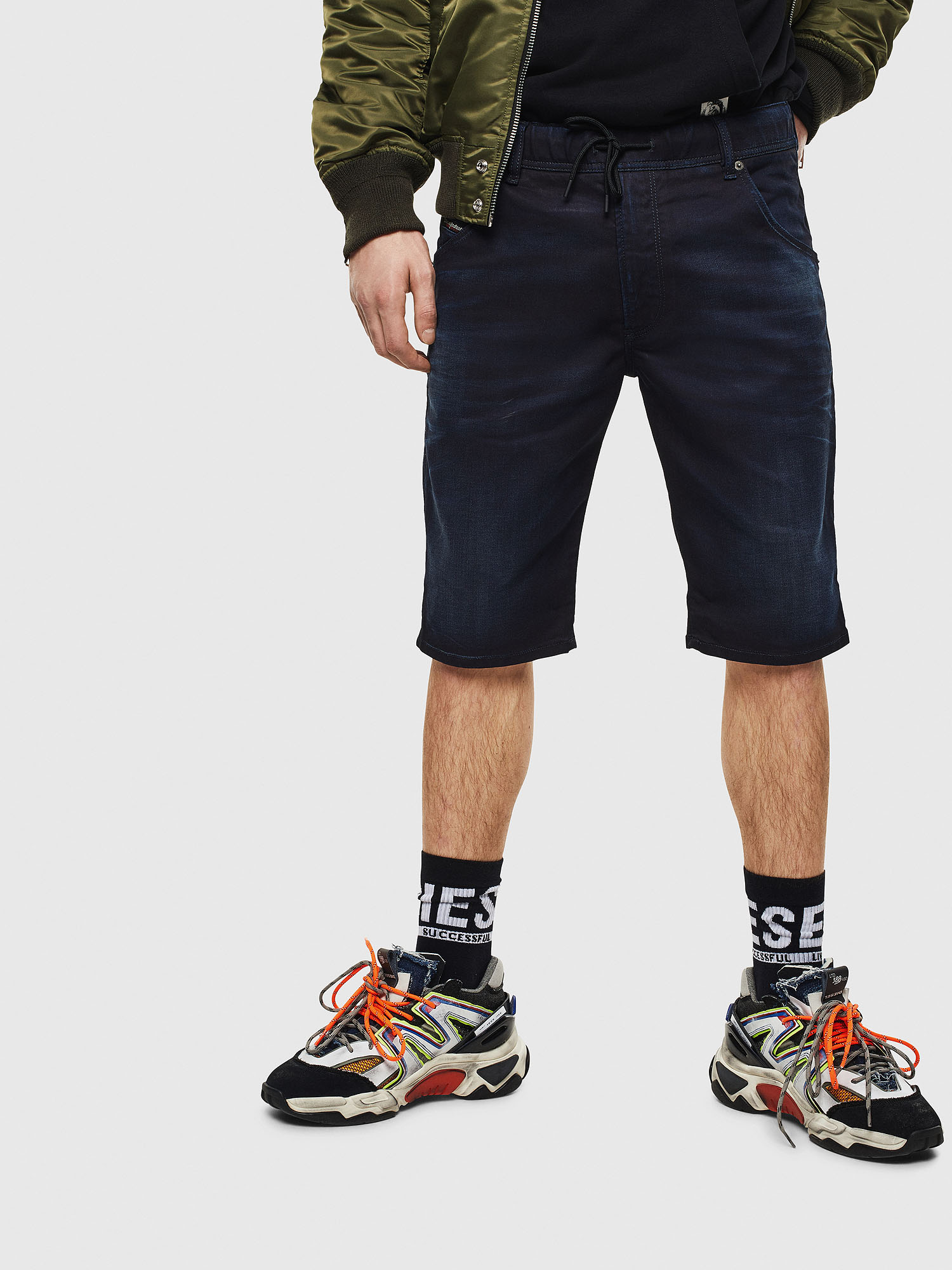 D-KROOSHORT JOGGJEANS, Dark Blue Diesel - D-KROOSHORT JOGGJEANS, Dark Blue - Shorts - Image 1