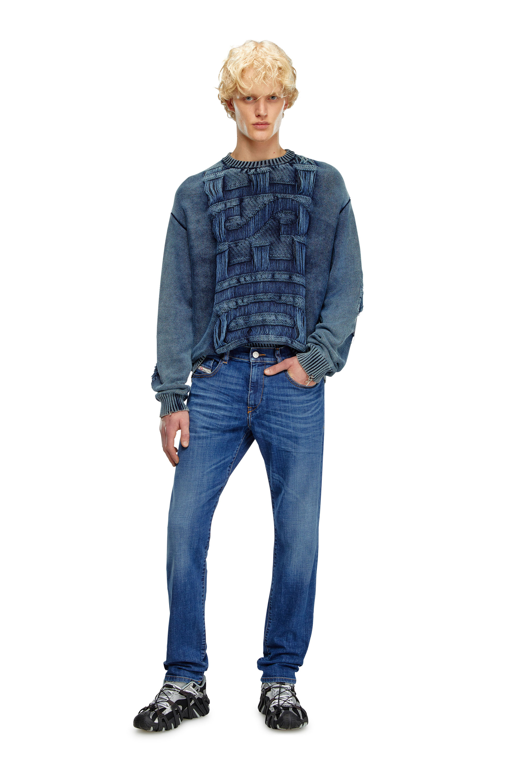 Diesel - Man Slim Jeans 2019 D-Strukt 09K04, Medium blue - Image 1