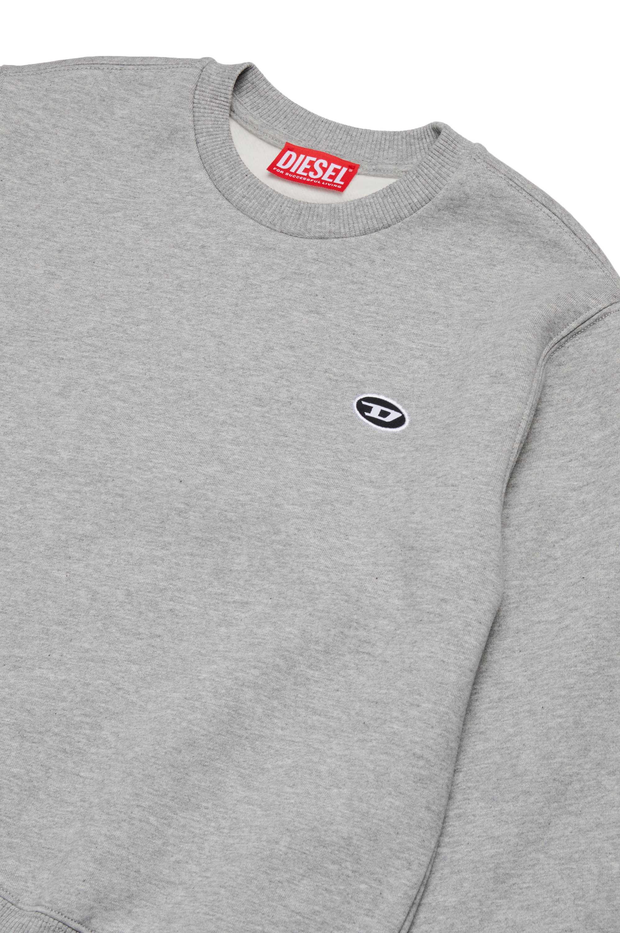 Diesel - SROBDOVALPJ OVER, Man's Sweatshirt with Oval D patch in Grey - 3