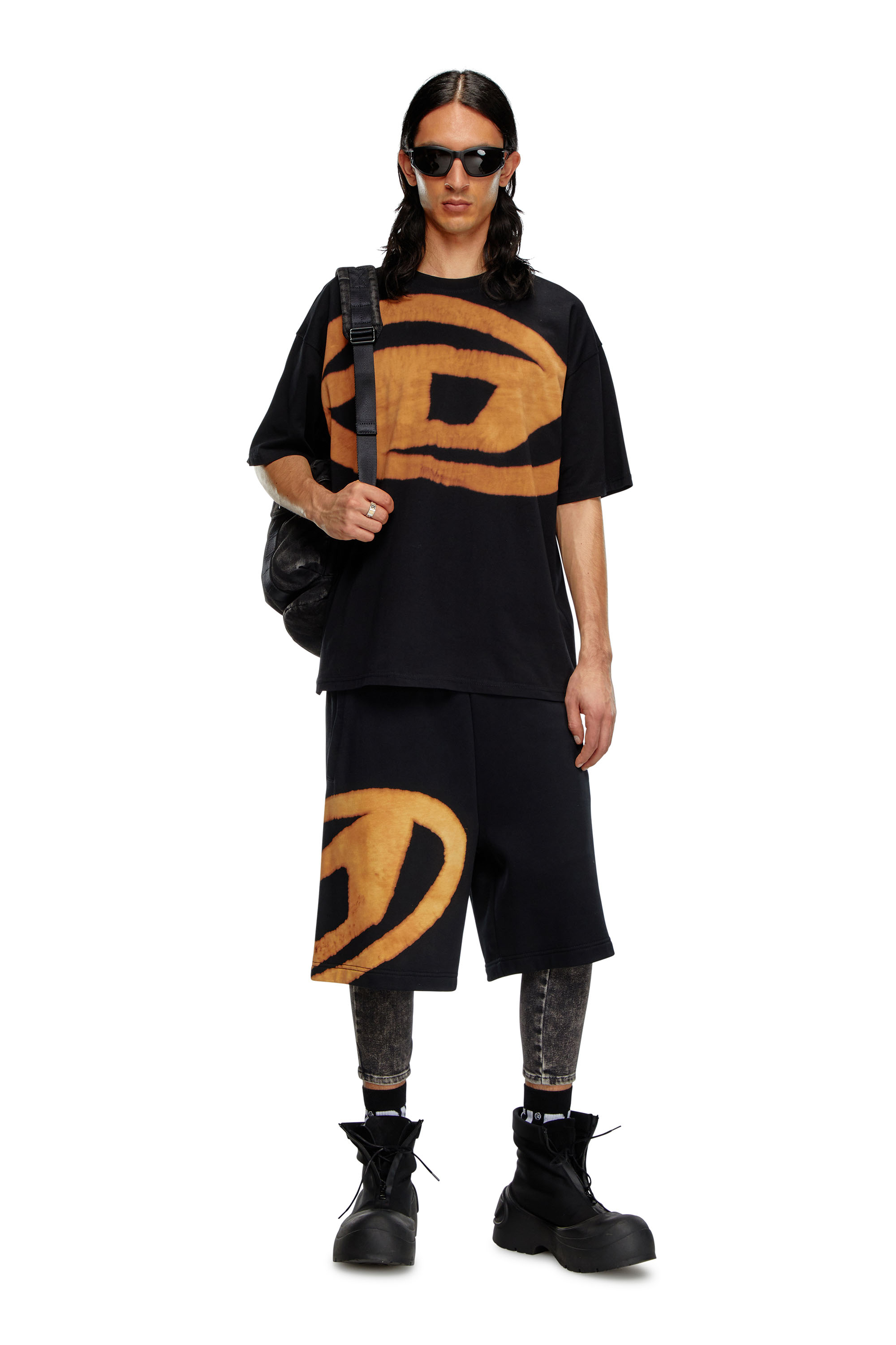Diesel - T-BOXT-BLEACH, Man T-shirt with bleached Oval D logo in Multicolor - Image 2
