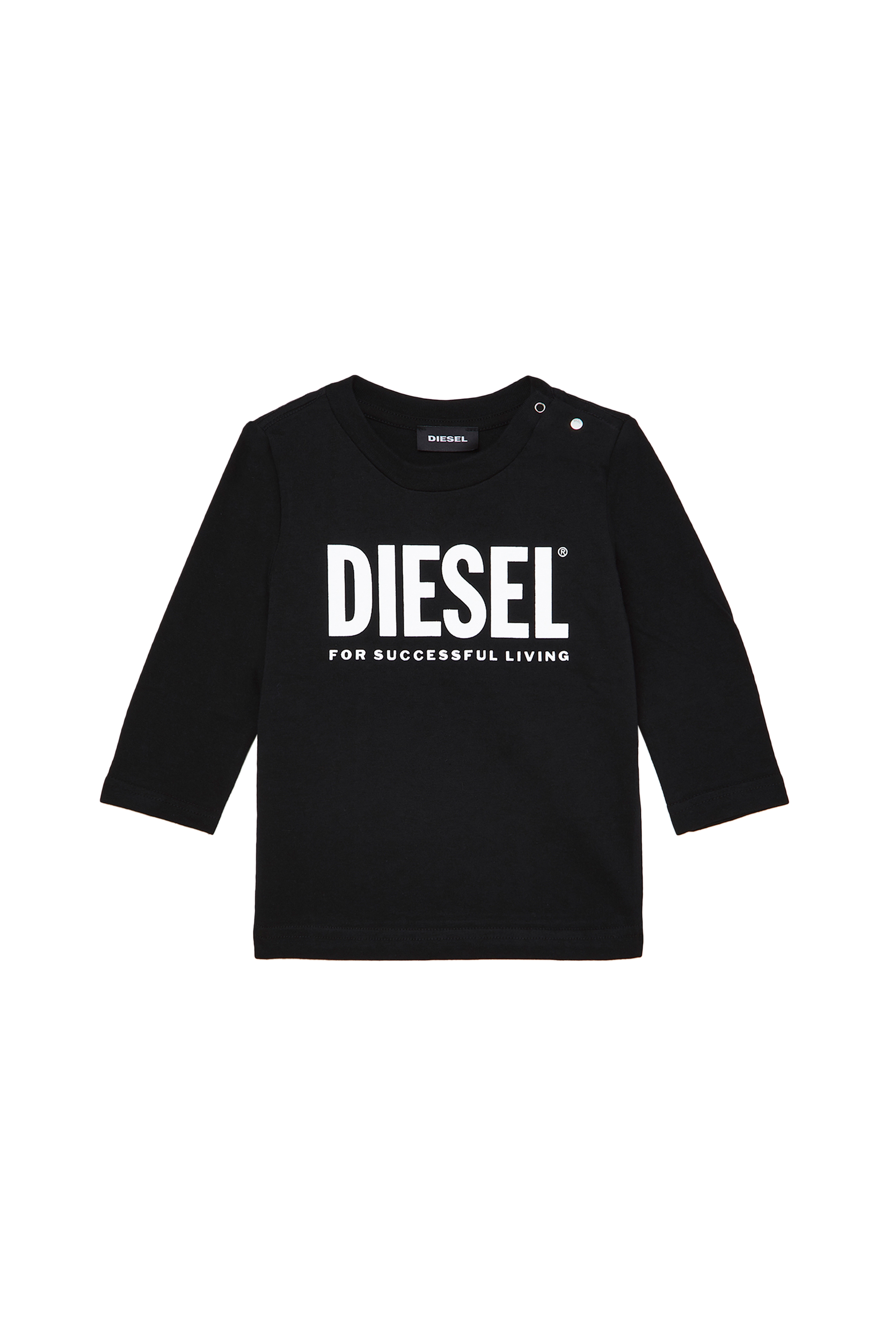 TJUSTLOGOB ML, Black Diesel - TJUSTLOGOB ML, Black - T-shirts and Tops - Image 1