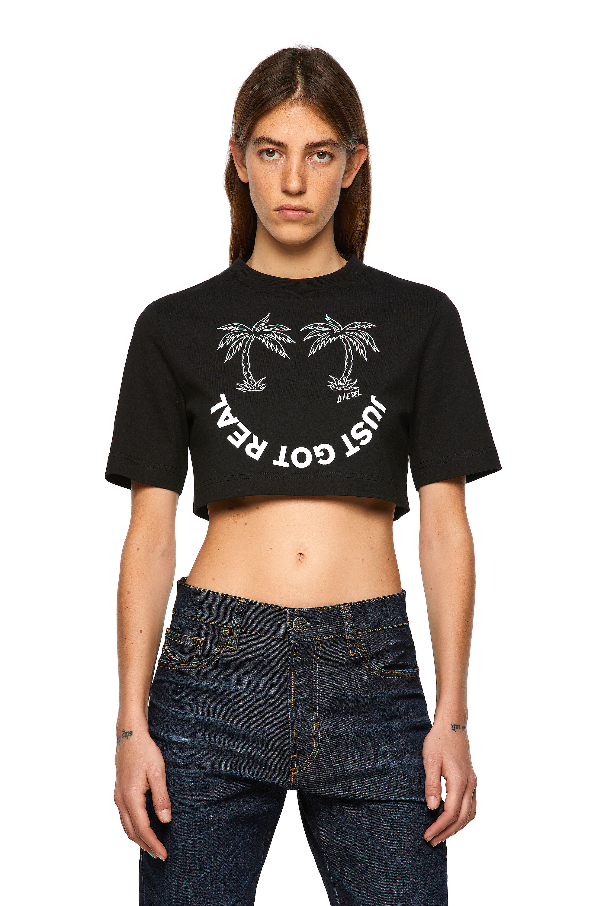 T-RECROP-B2, Black Diesel - T-RECROP-B2, Black - T-Shirts - Image 1