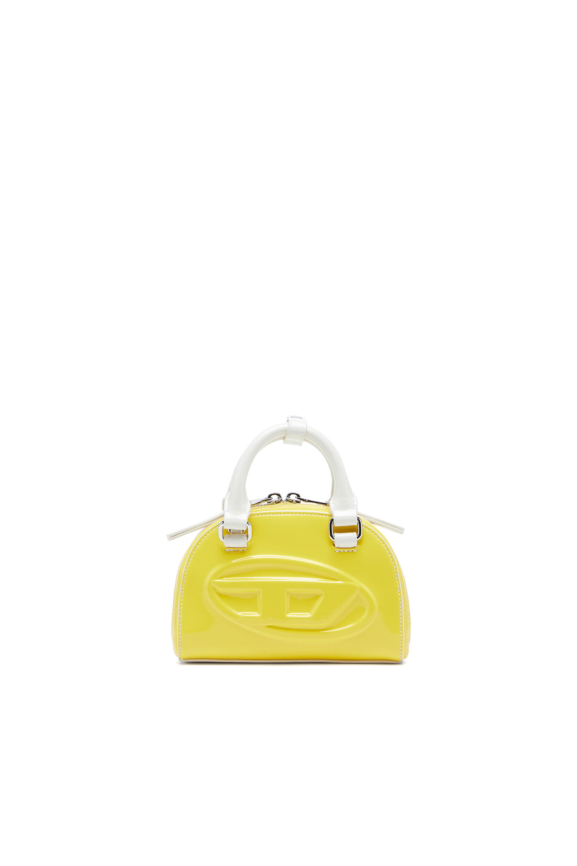 Diesel - 1DR DOME CROSSBODY XS, Woman's 1DR Dome-Mini crossbody bag with naplak effect in Yellow - 1
