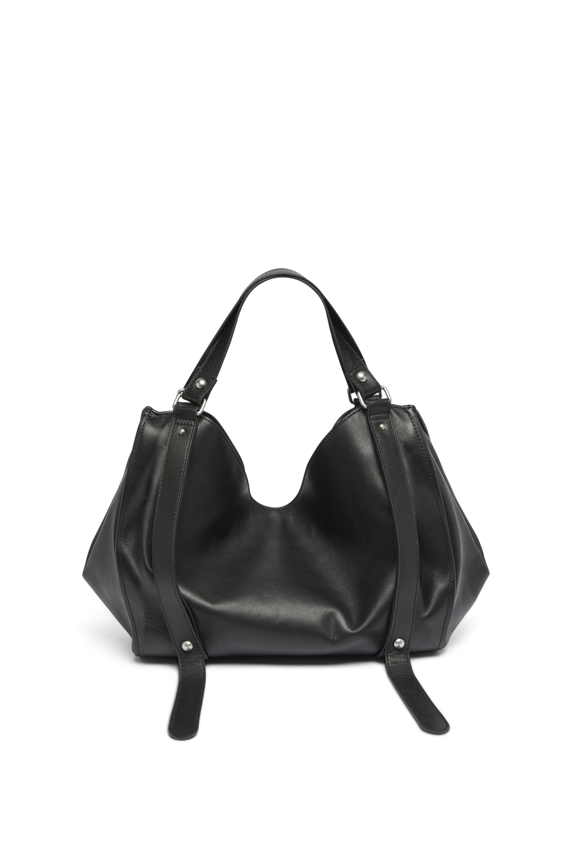 Diesel - D-ONE TOPHANDLE M, Unisex's D-One-Medium top-handle bag in treated leather in Black - 2