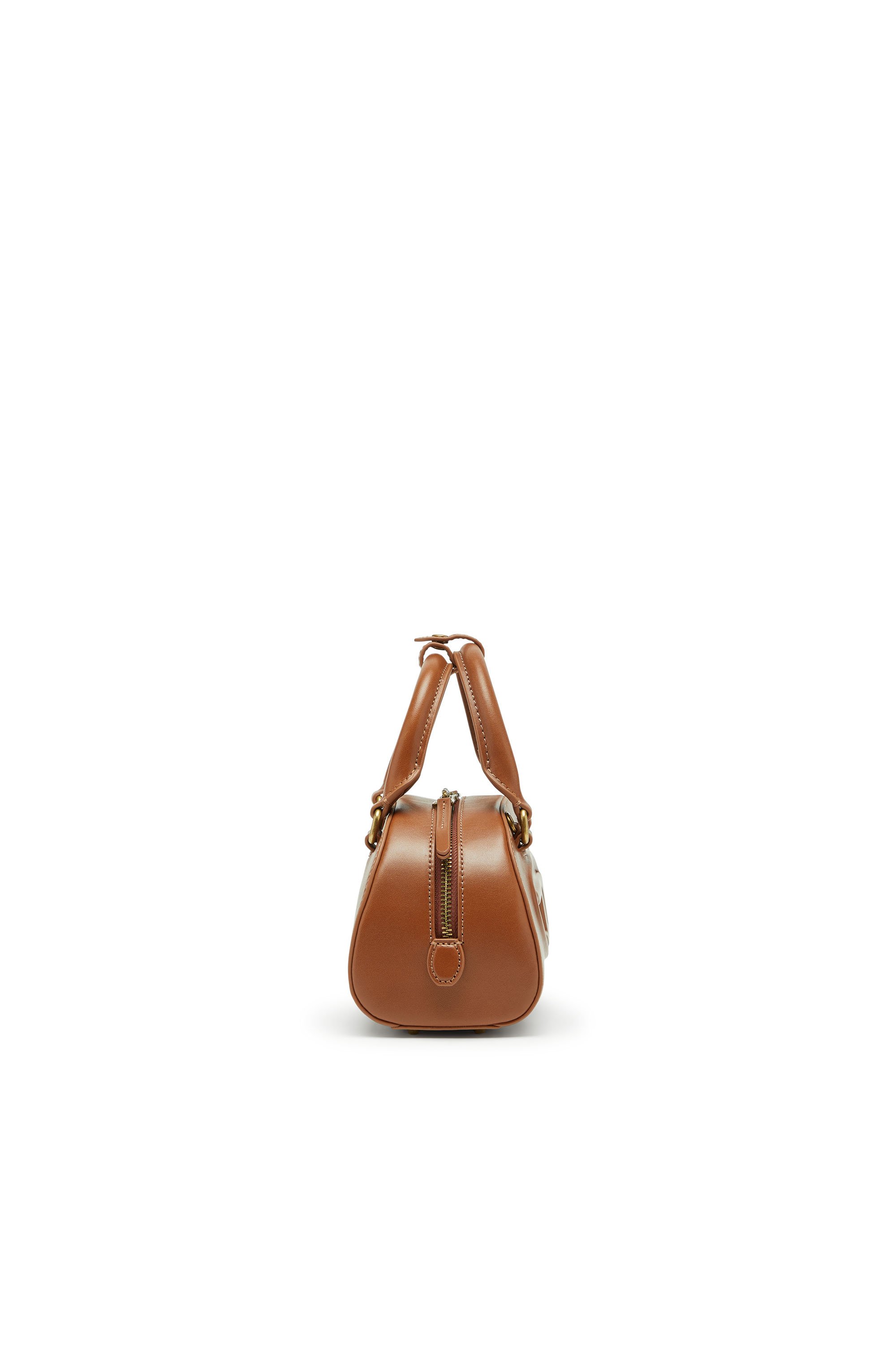 Diesel - 1DR DOME CROSSBODY, Woman's 1DR Dome-Mini bowling bag in pull-up leather in Camel - 4