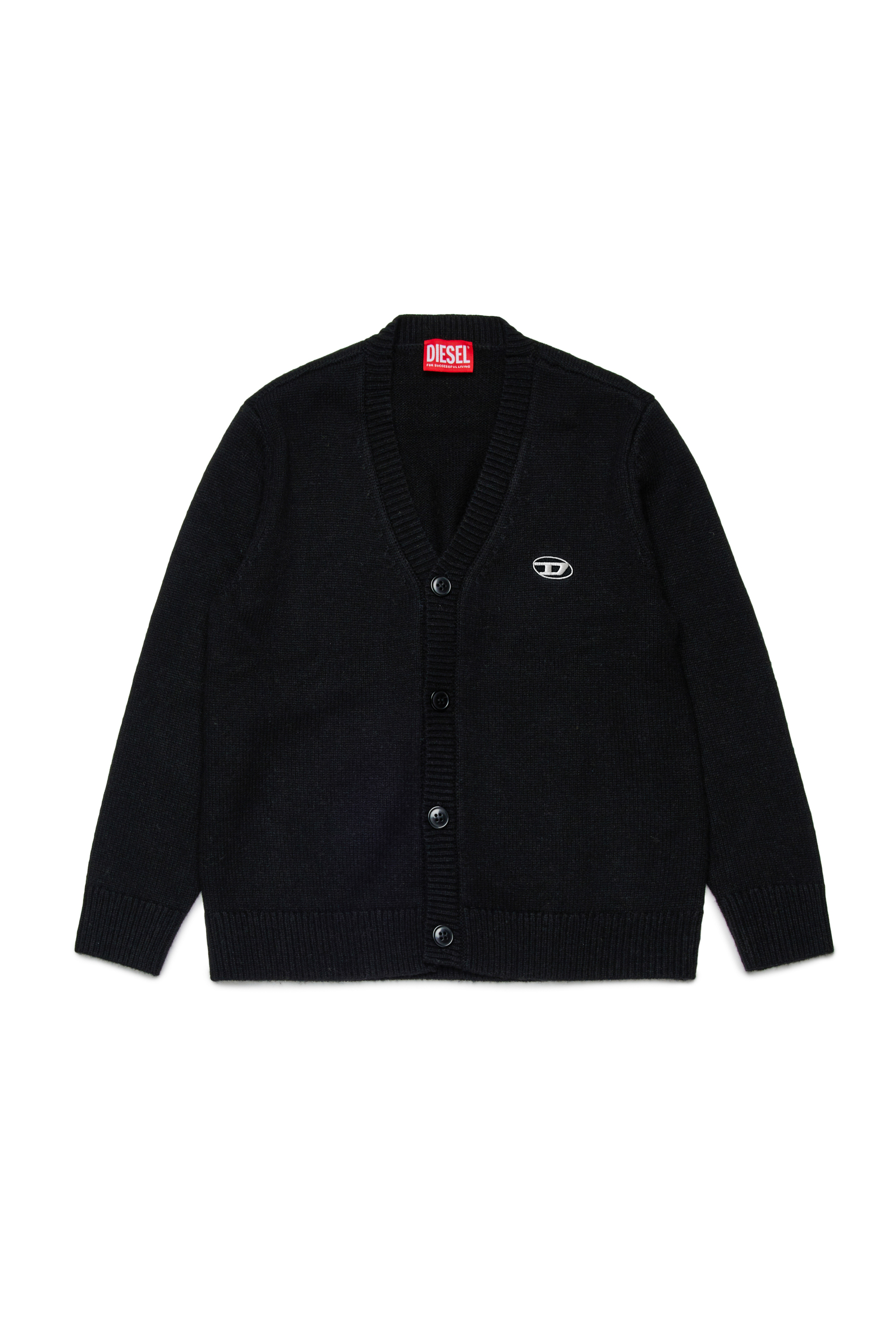 Diesel - KRAMCARDIGAN, Man's Wool cardigan in Black - 1