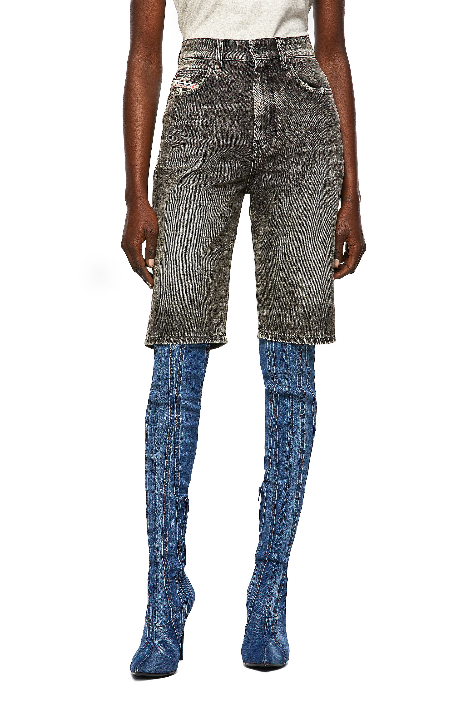DE-LILY-SP1, Black Diesel - DE-LILY-SP1, Black - Shorts - Image 1