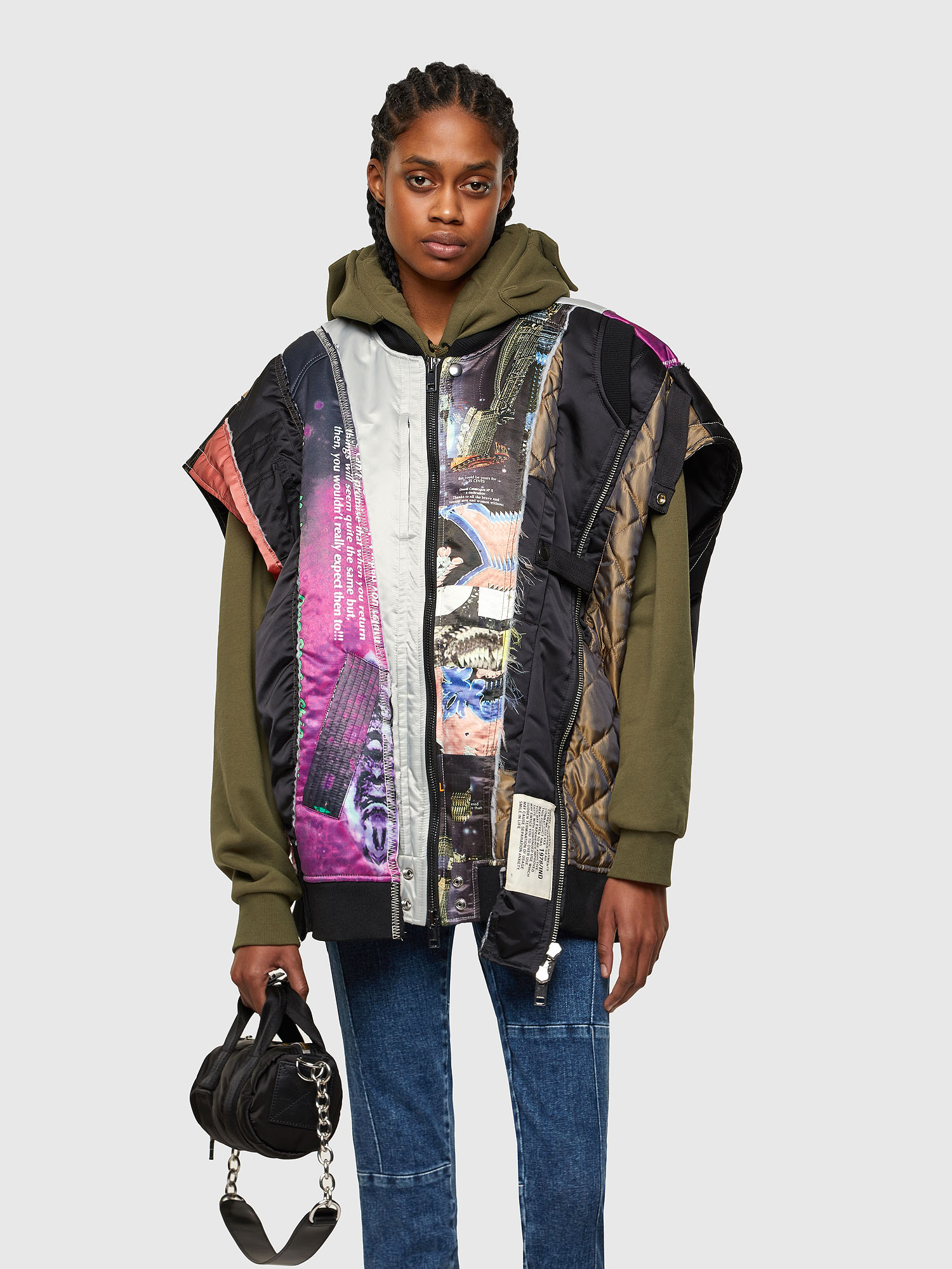 G-FRANKIE-PRINT, Black/Grey Diesel - G-FRANKIE-PRINT, Black/Grey - Jackets - Image 1