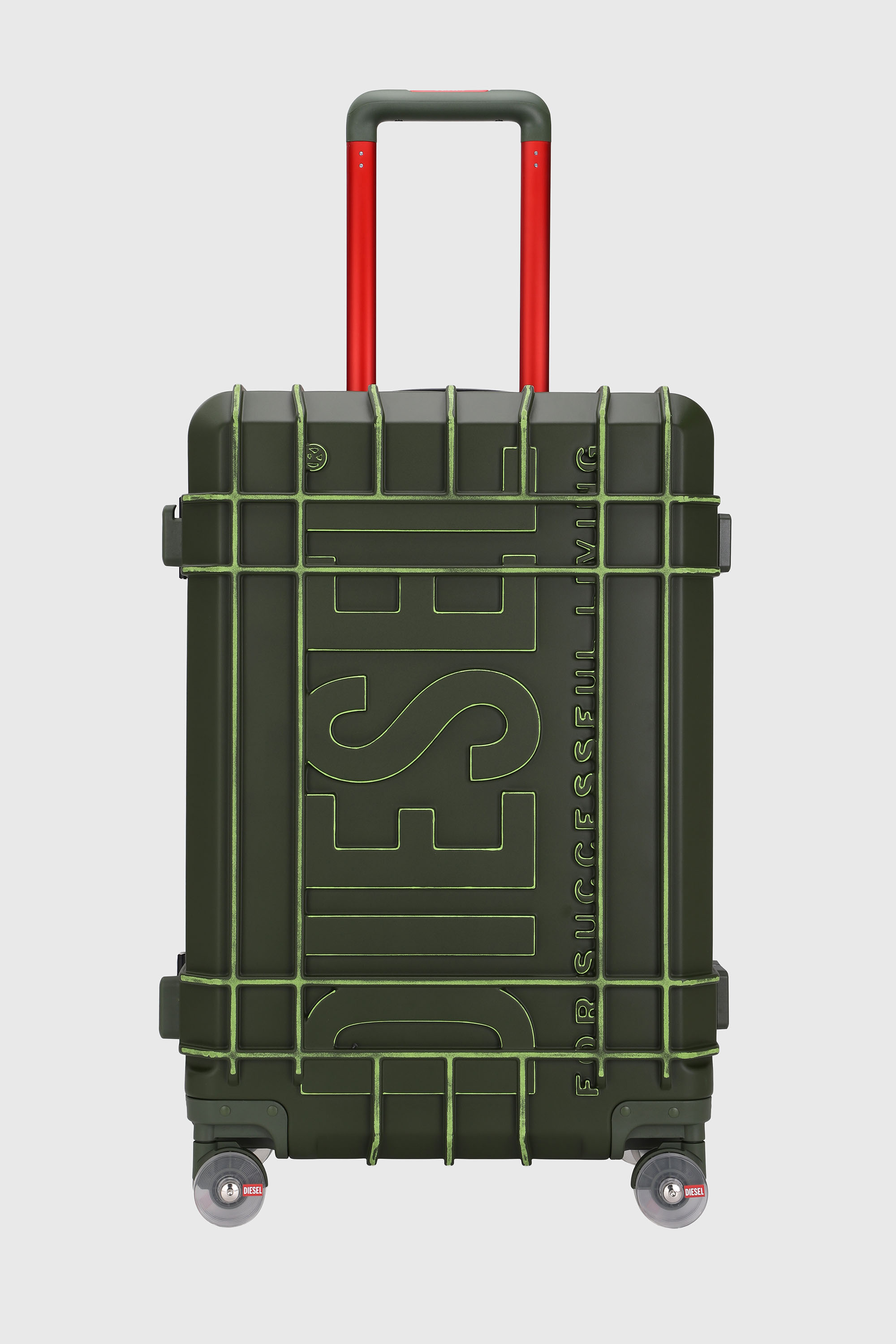 Diesel - DIESEL PC STRONG IMAGE TROLLEY- DSL003, Unisex's Rugged suitcase size M in Military Green - 1