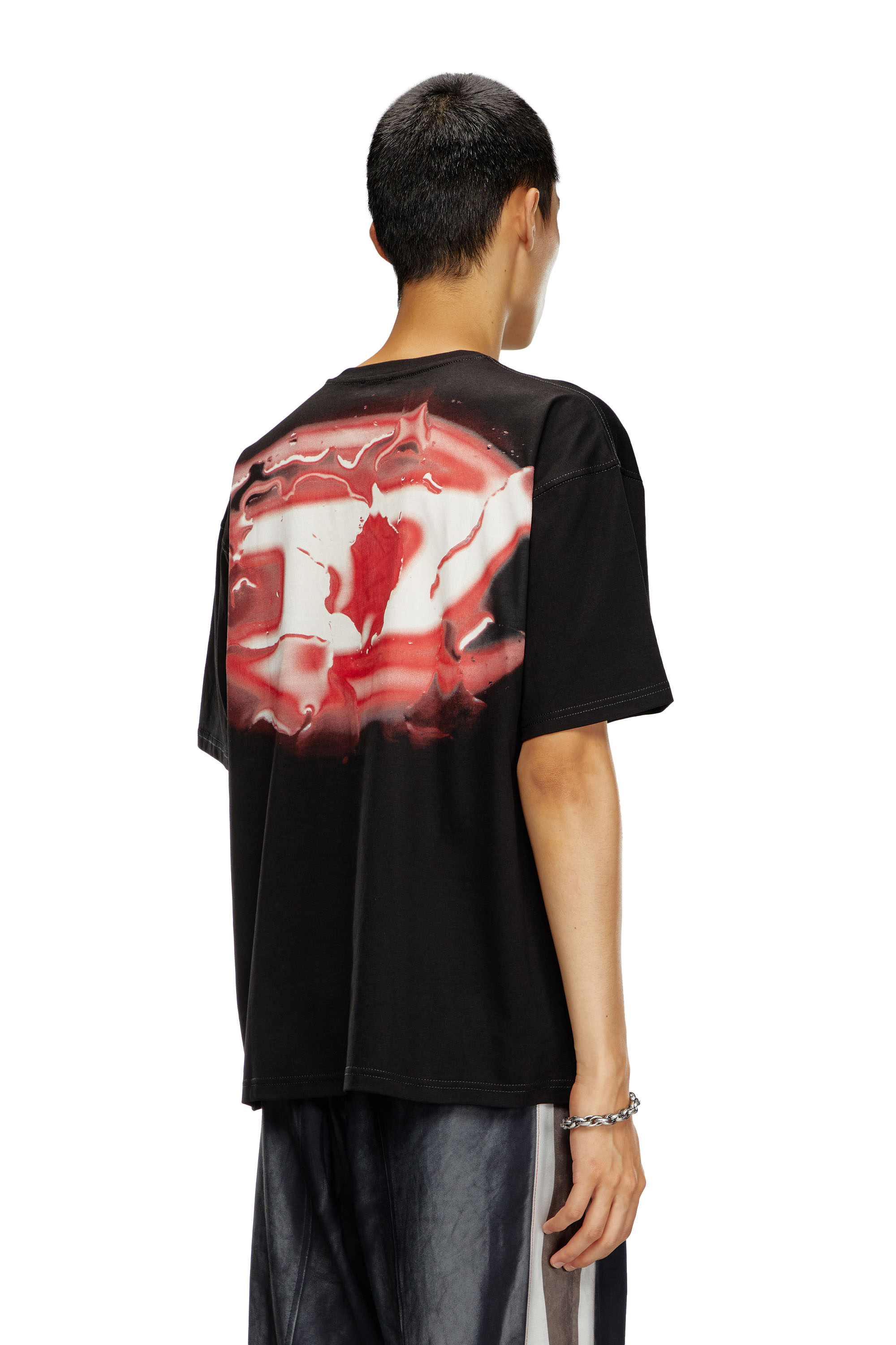 Diesel - T-BOXT-K3, Man T-shirt with glowing-effect logo in Black - Image 4