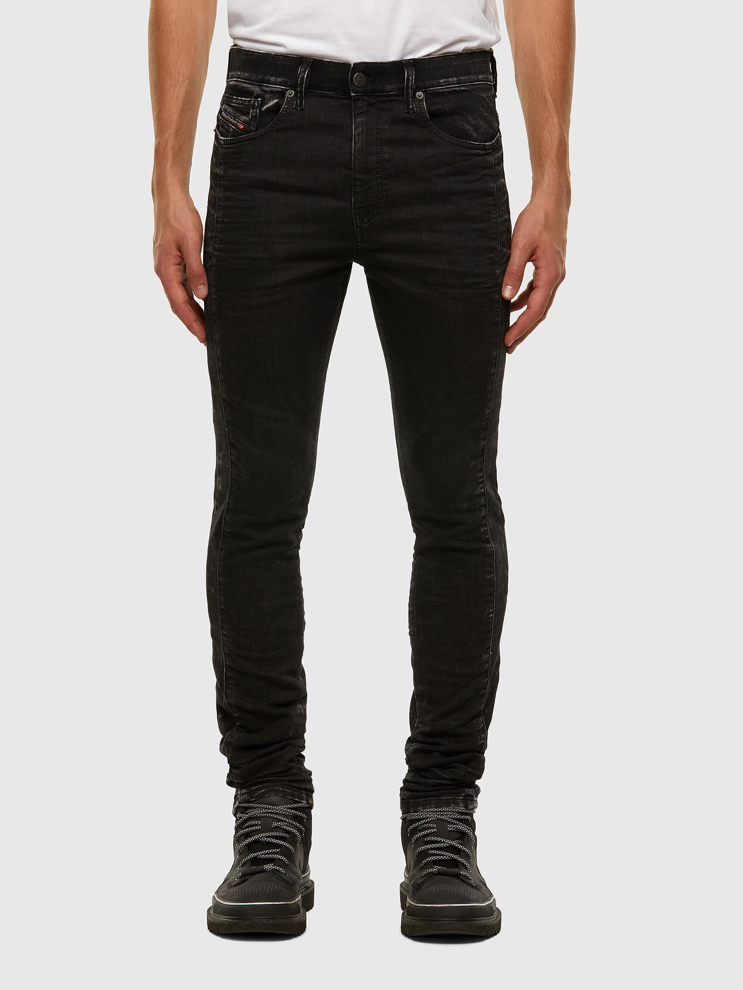 D-REEFT JoggJeans® 009FY, Black/Dark grey Diesel - D-REEFT JoggJeans® 009FY, Black/Dark grey - Jeans - Image 1