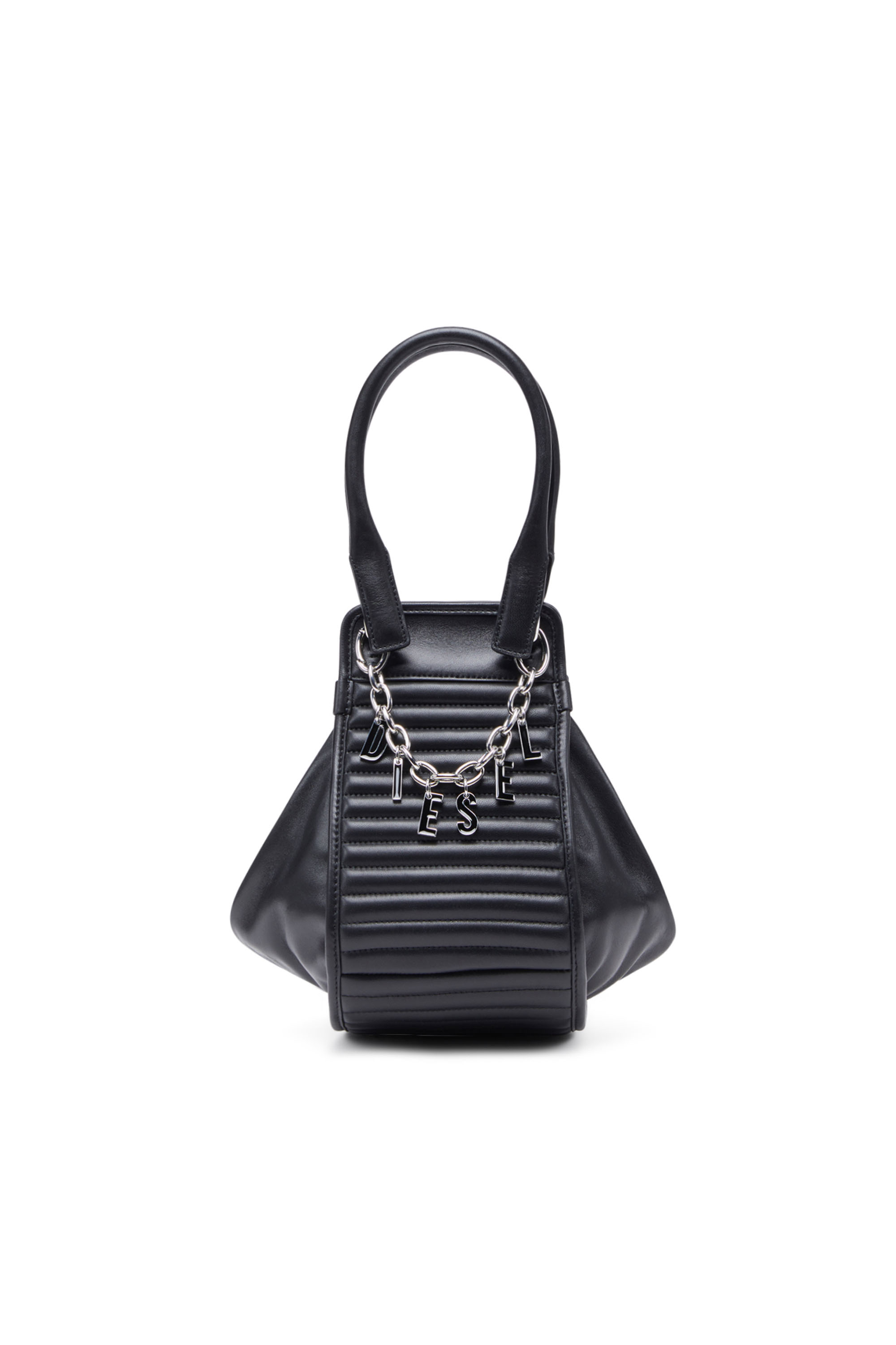 Diesel - D-VINA-RR S, Woman D-Vina-RR S - Slouchy leather tote bag in Black - Image 1