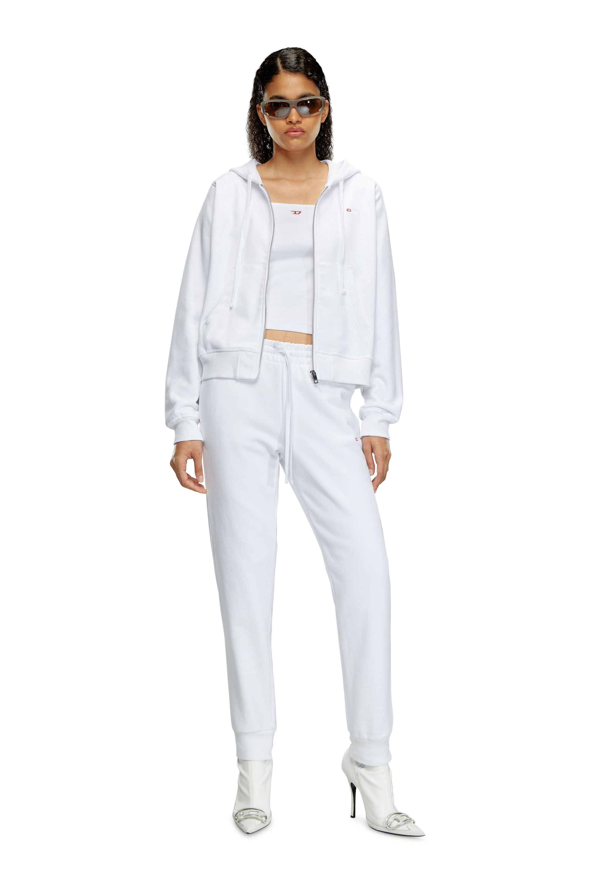 Diesel - F-REGGY-HOOD-ZIP-MICRODIV, White - Image 5