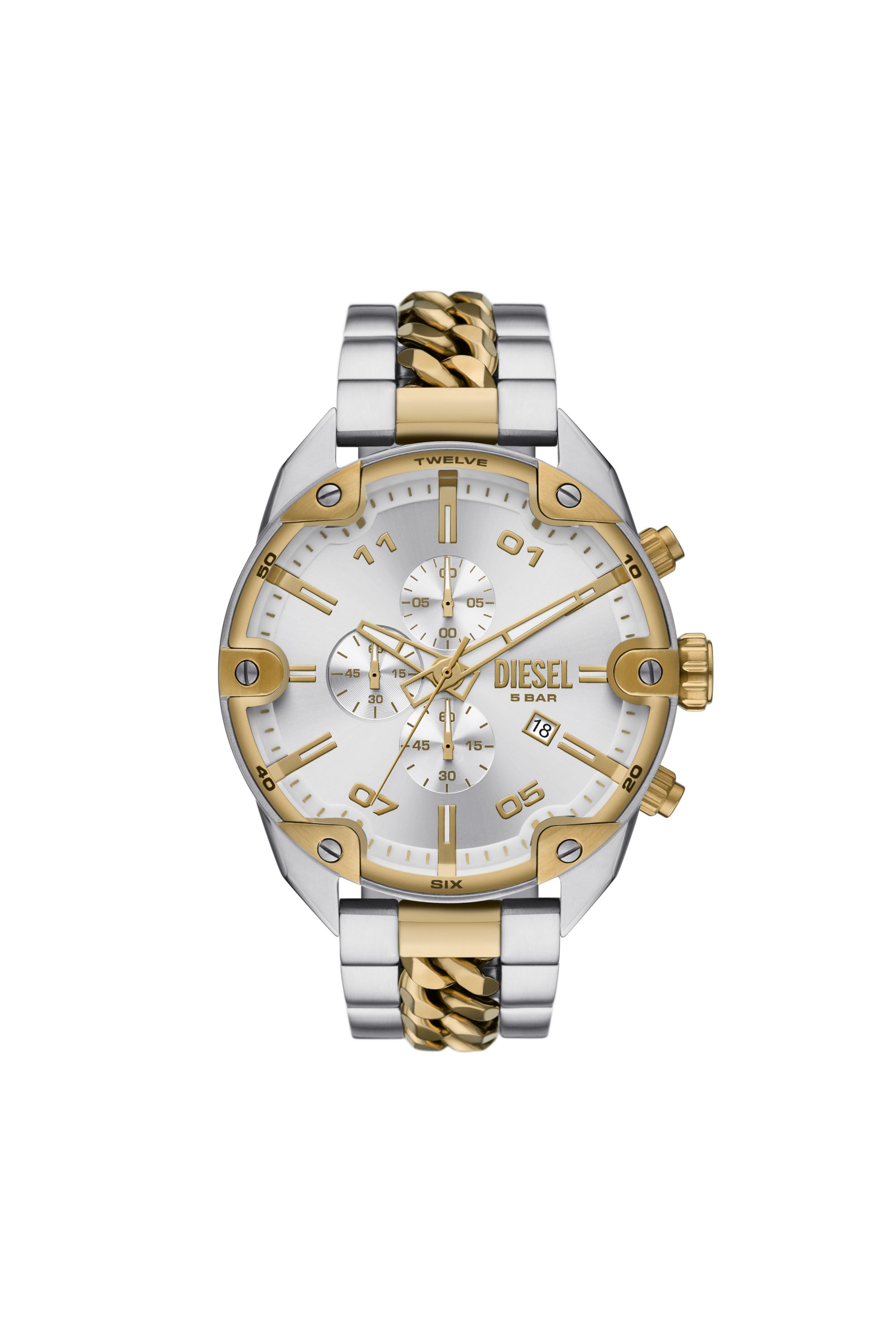 Men's Spiked Stainless Steel Watch | Silver | Diesel