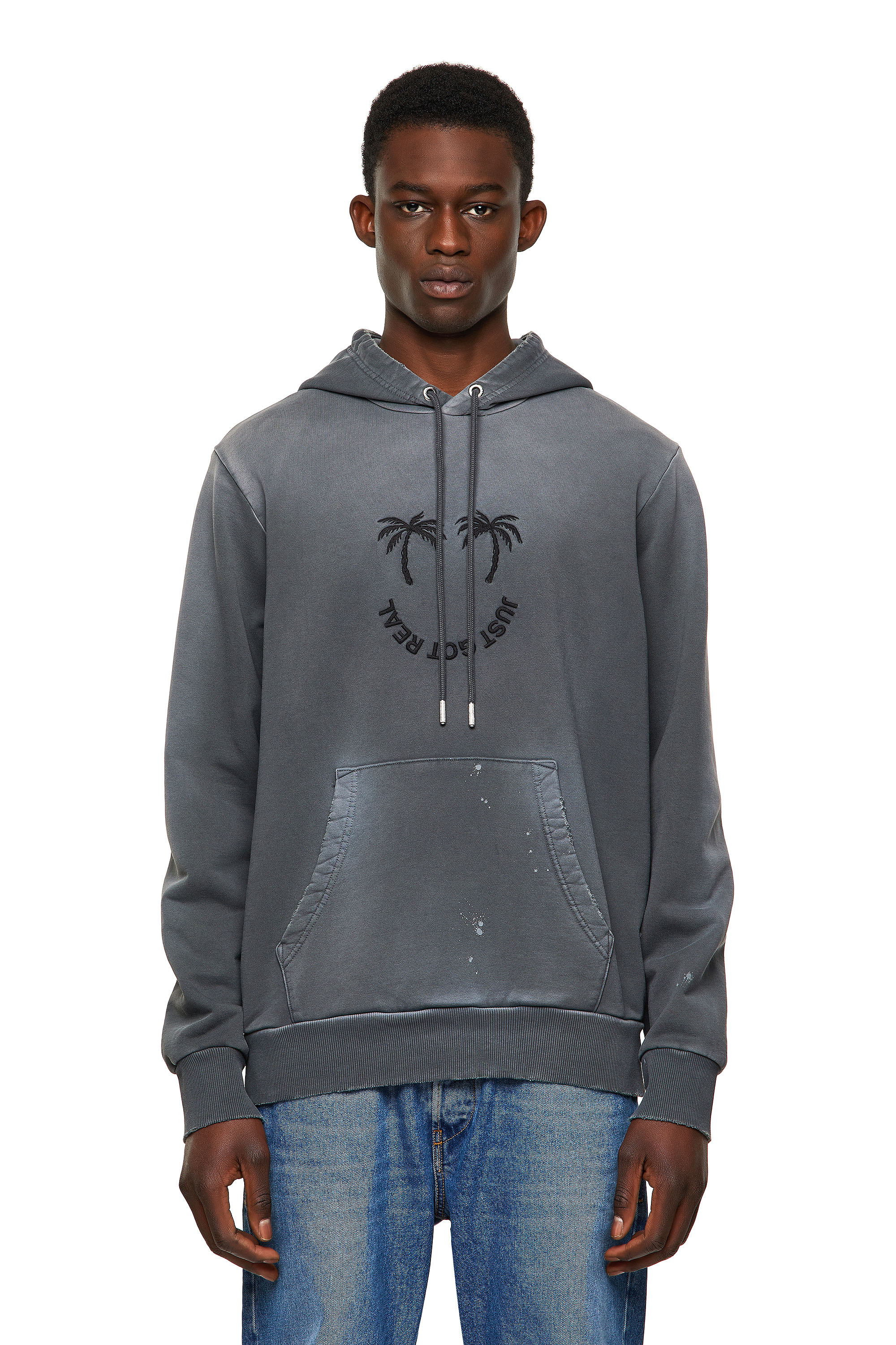 S-GIRK-HOOD-B5, Dark grey Diesel - S-GIRK-HOOD-B5, Dark grey - Sweaters - Image 1
