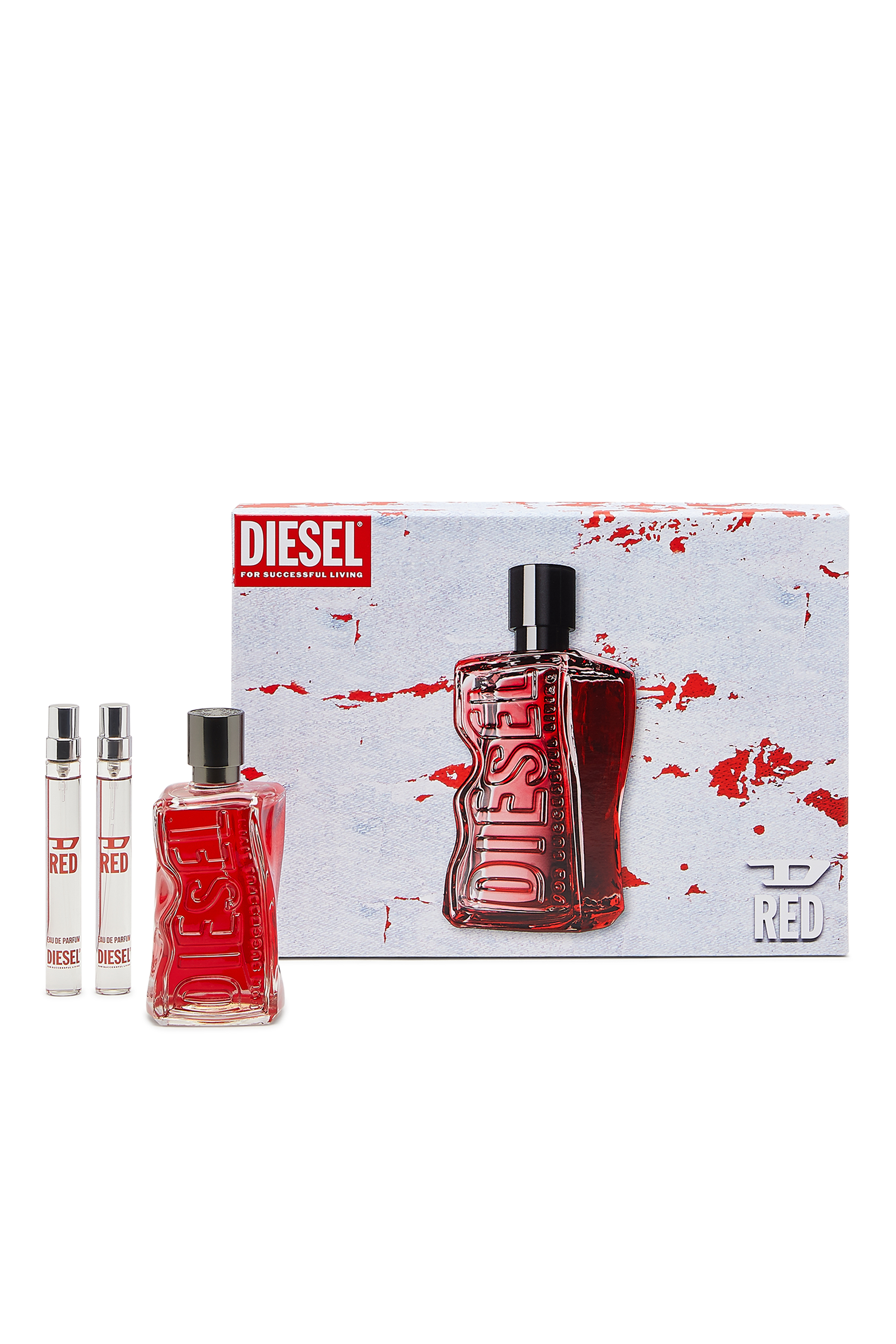 Diesel - D RED EDP 100 ML & 10 ML &10 ML SPRING SET 25 LF576600 FRAGRANCE, Man's D Red gift set in Red - 1