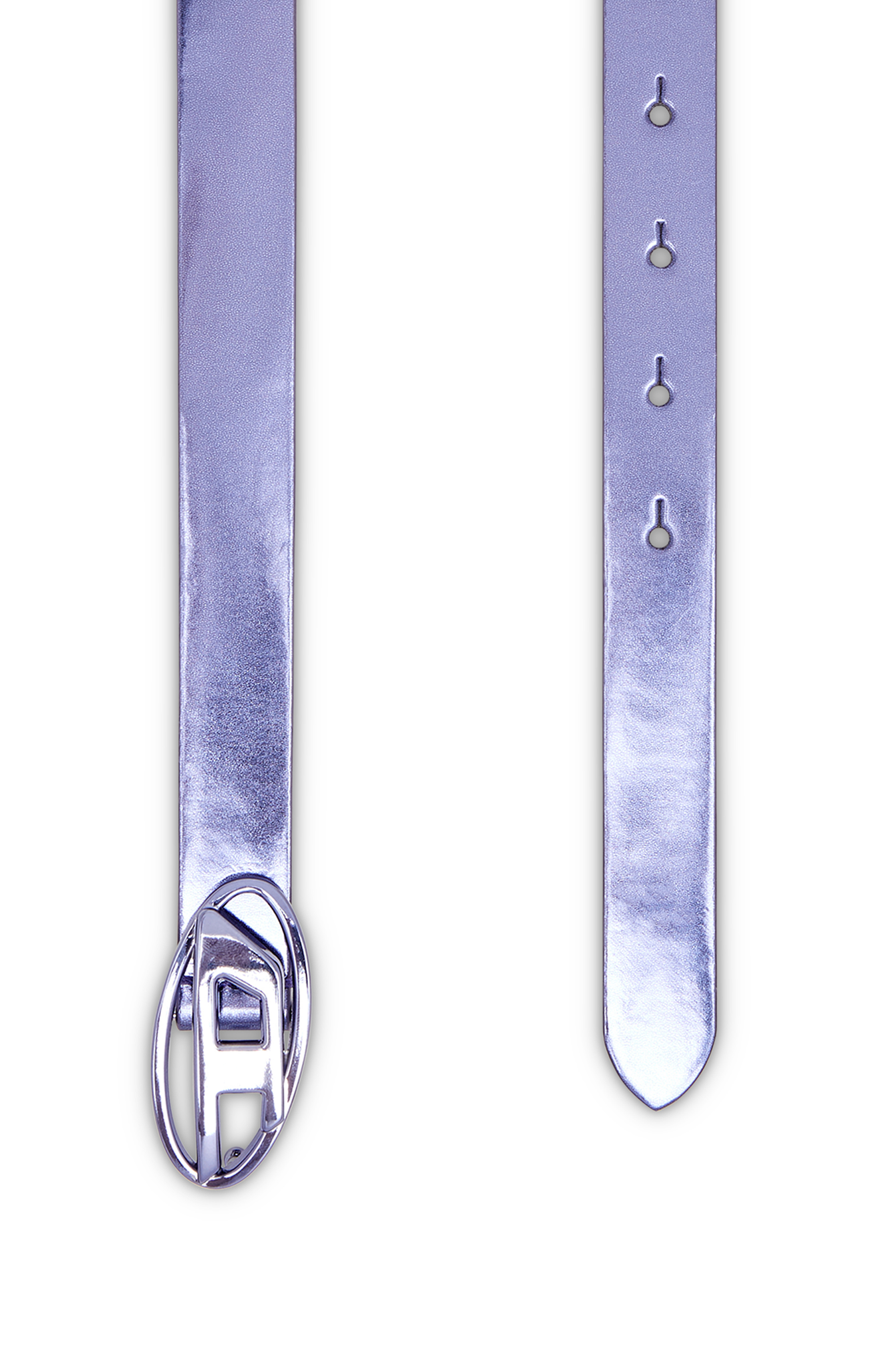 Diesel - B-1DR 20, Woman's 2cm slim metallic belt in Blue - 2