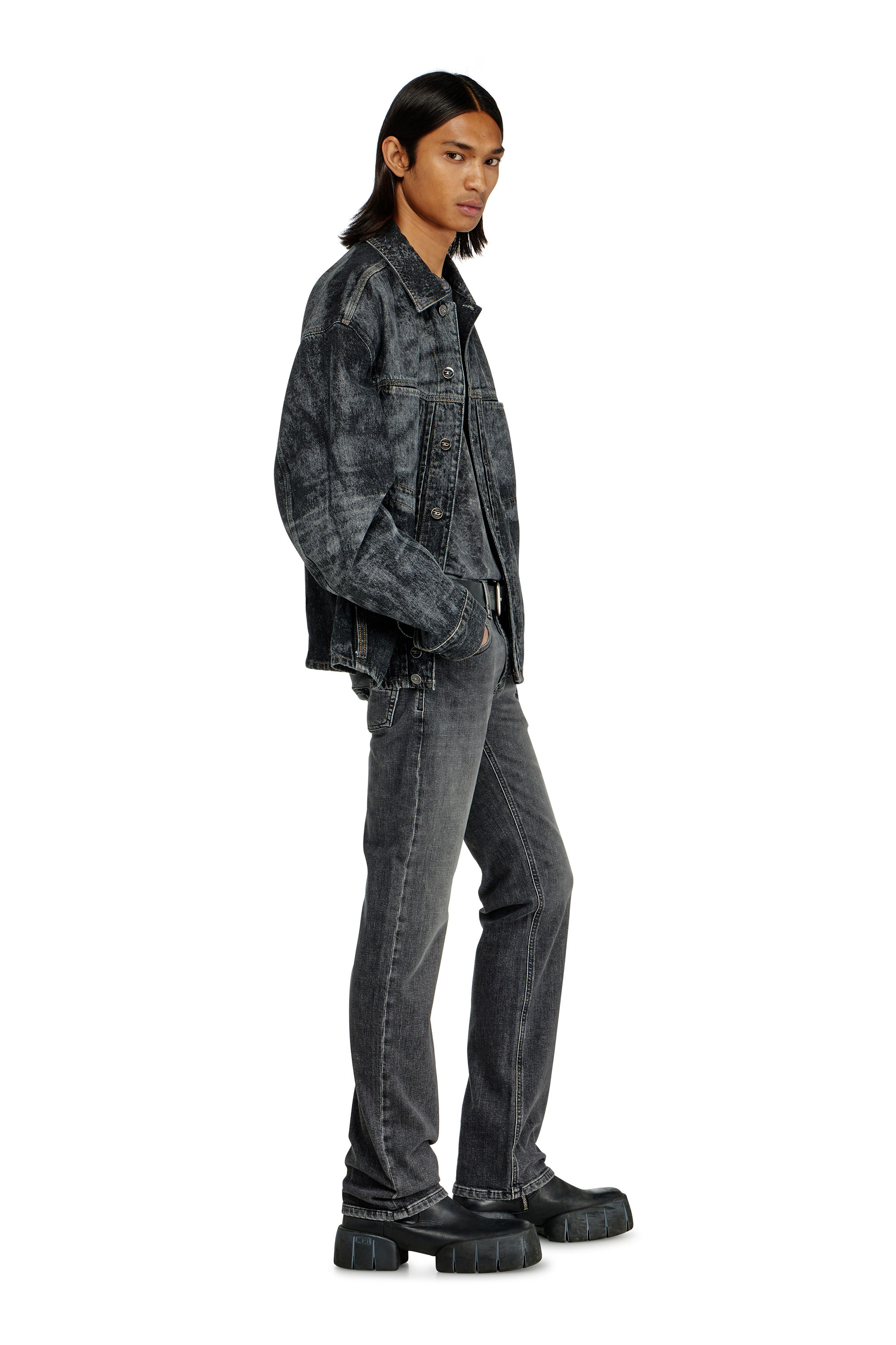 Diesel - Man's Regular Jeans 1985 Larkee 0HDBD, Black/Dark grey - 2