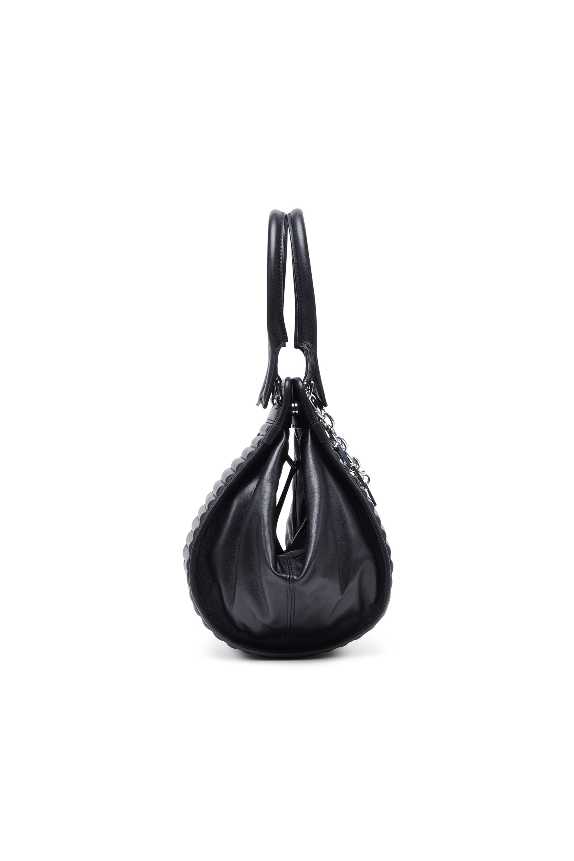 Diesel - D-VINA-RR S, Woman D-Vina-RR S - Slouchy leather tote bag in Black - Image 3