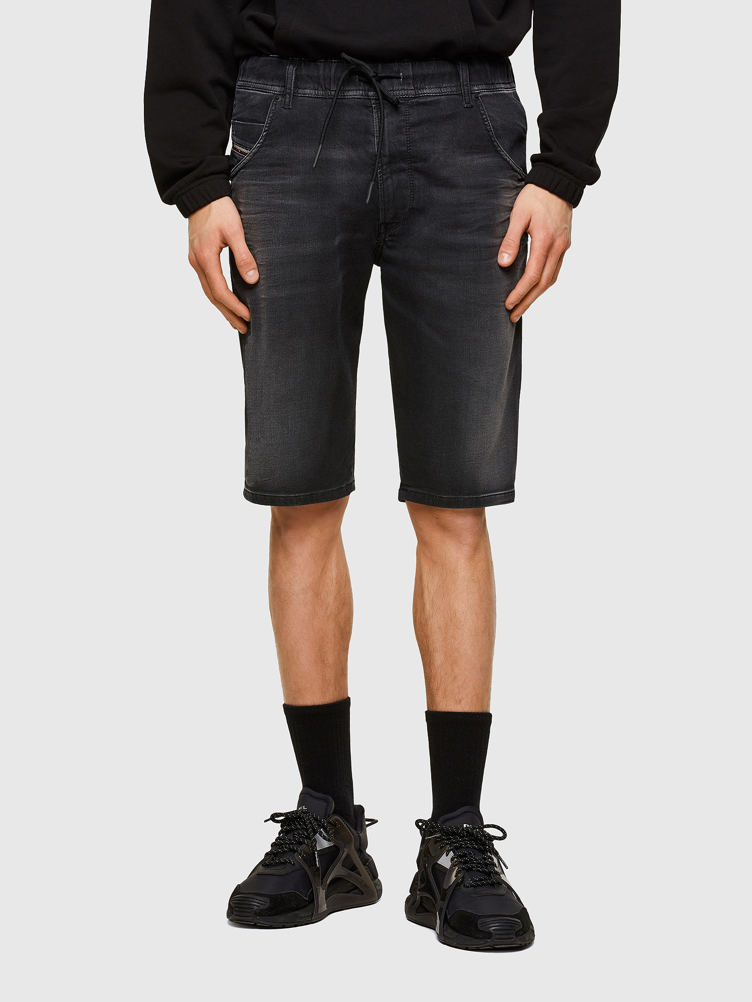 D-KROOSHORT JOGGJEANS, Black Diesel - D-KROOSHORT JOGGJEANS, Black - Shorts - Image 1