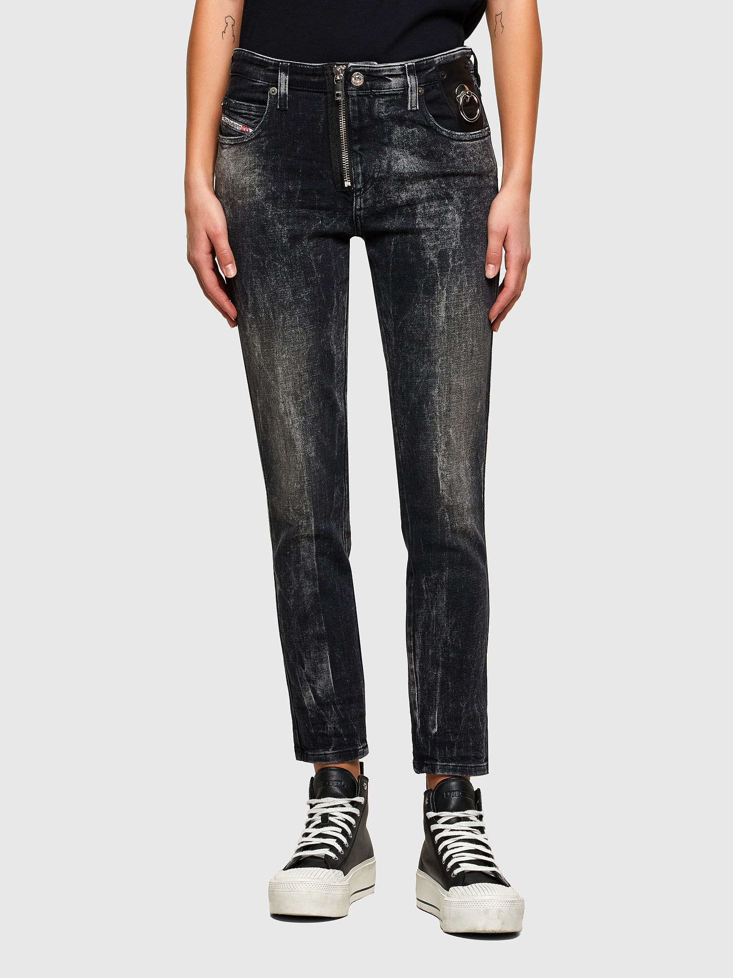Babhila 009PX, Black/Dark grey Diesel - Babhila 009PX, Black/Dark grey - Jeans - Image 1