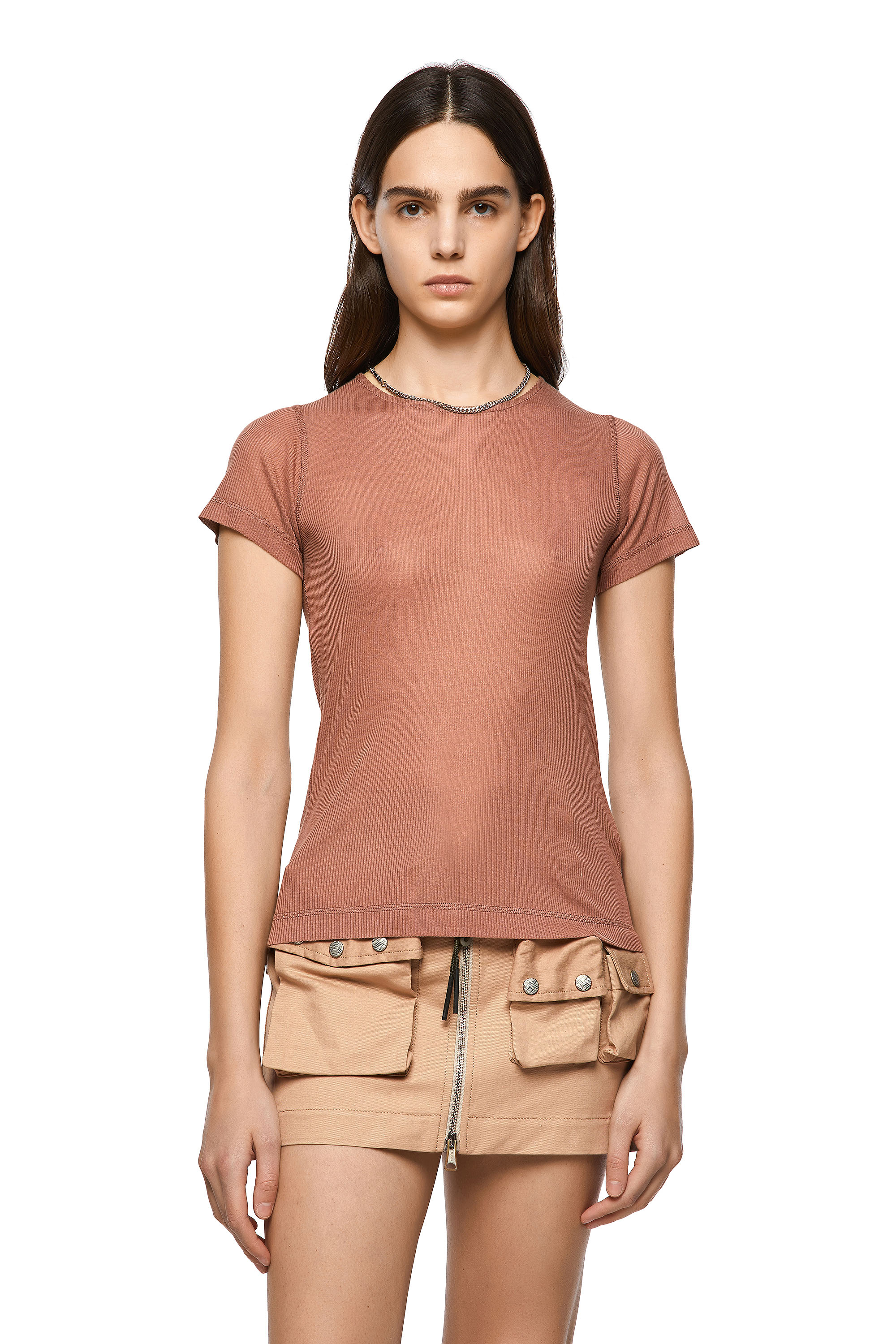 T-CHAINE, Light Brown Diesel - T-CHAINE, Light Brown - Tops - Image 1