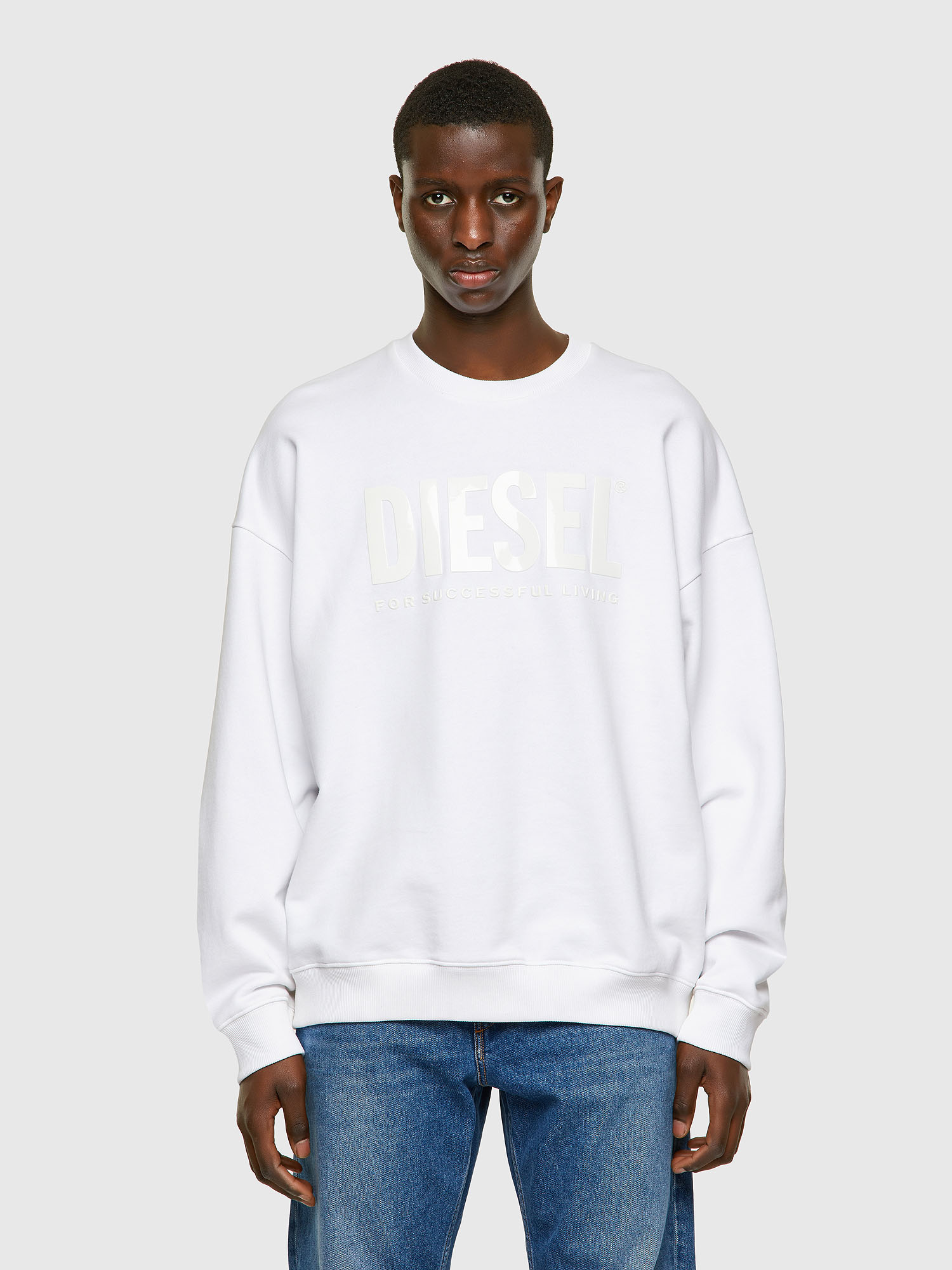 S-MART-INLOGO, White Diesel - S-MART-INLOGO, White - Sweaters - Image 1