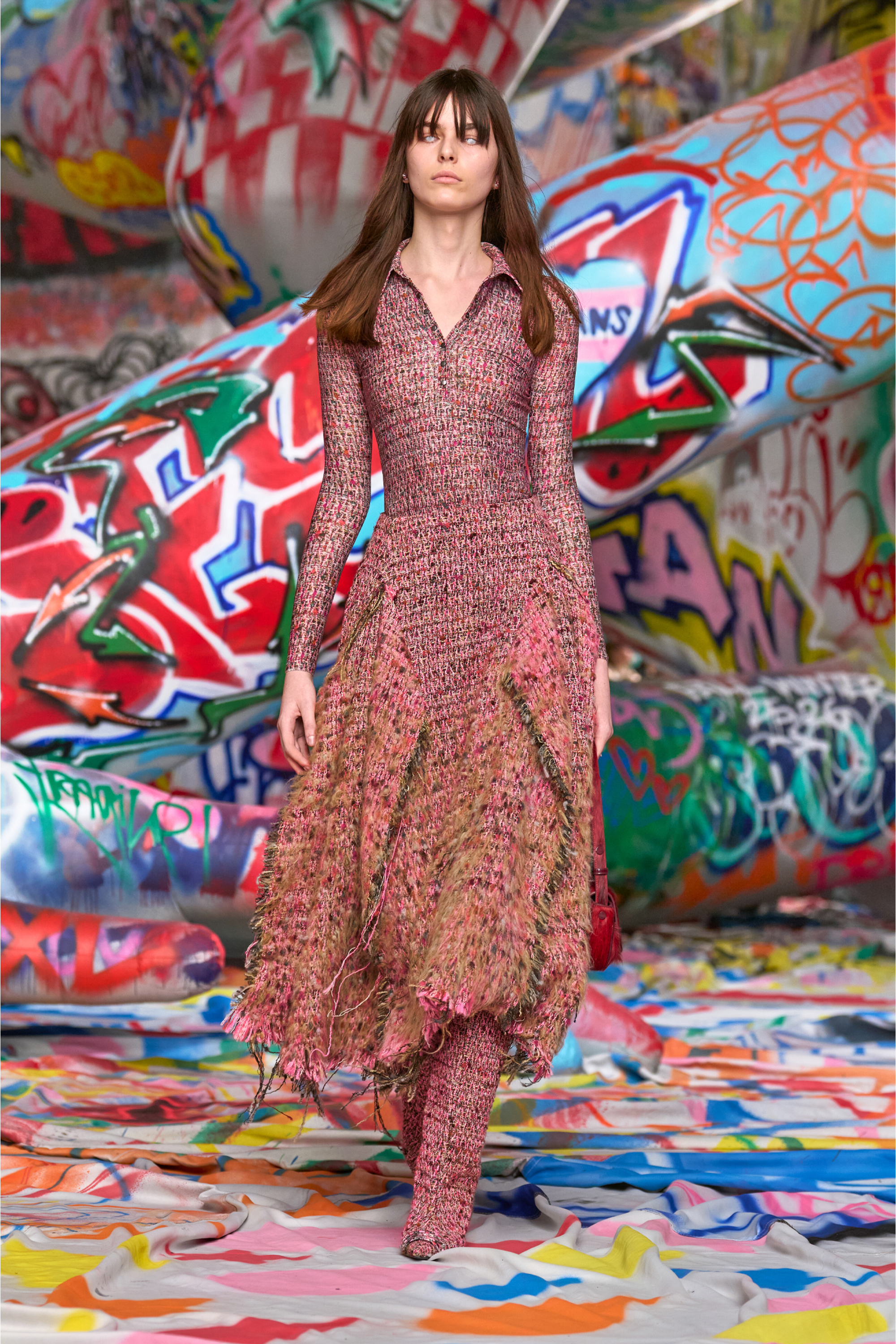 Diesel - PLAY CLUTCH, Woman's Play-Clutch in coloured hairy leather in Burgundy - 6