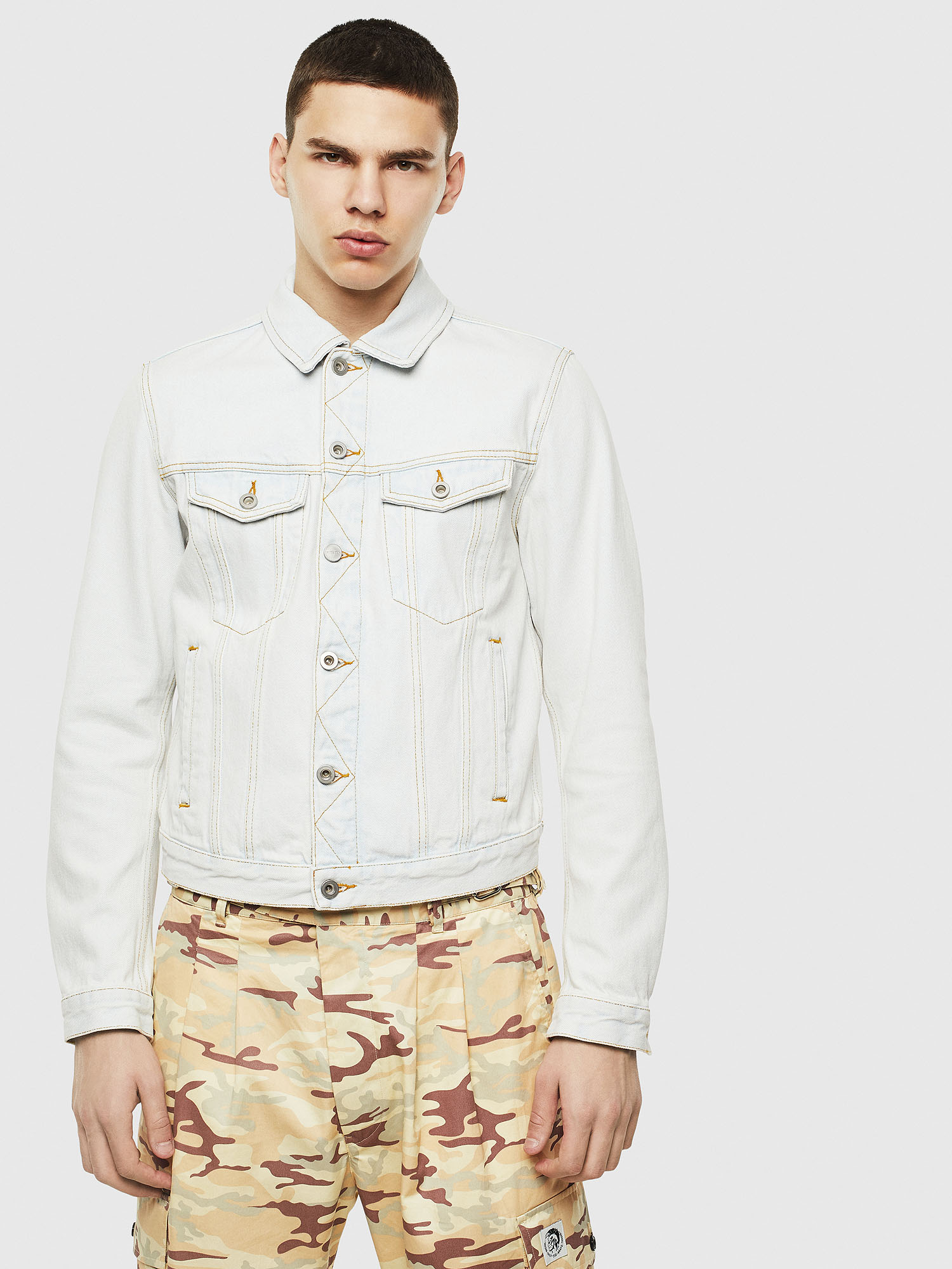 D-GALY-F, Light Blue Diesel - D-GALY-F, Light Blue - Denim Jackets - Image 1