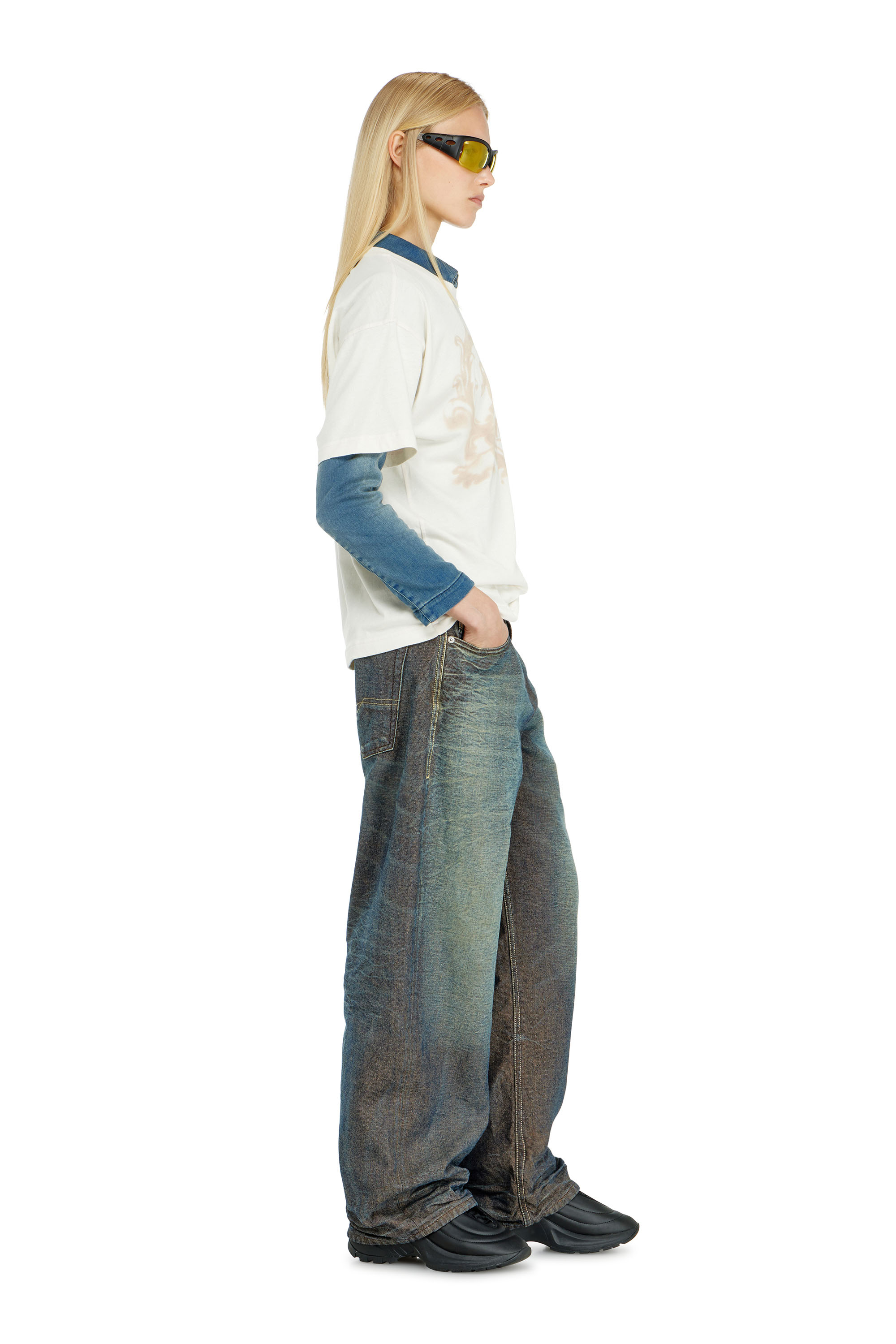 Diesel - Unisex's Relaxed Jeans 1997 D-Enim-M 007EM, Dark Blue - 2