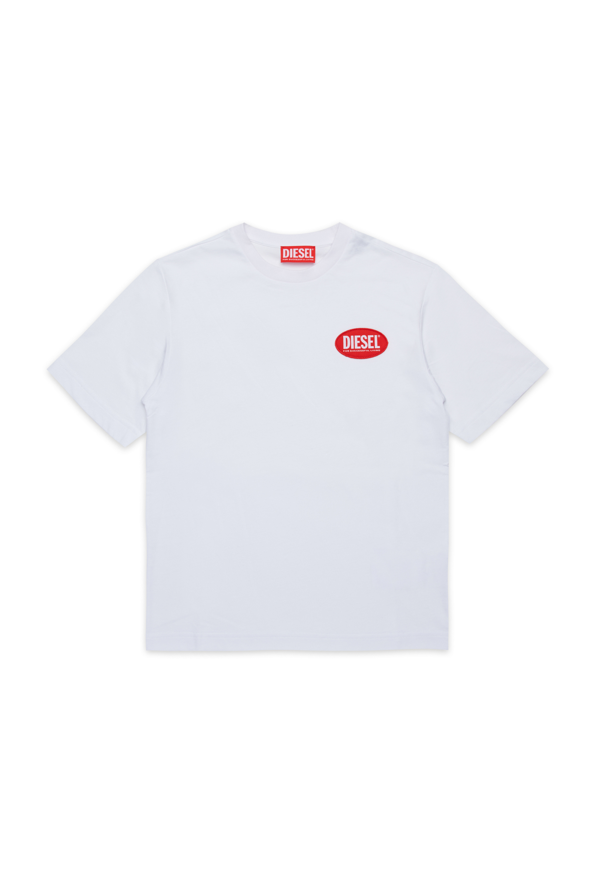 Diesel - TPATCH OVER, Man's Cotton T-shirt with patch in White - 1