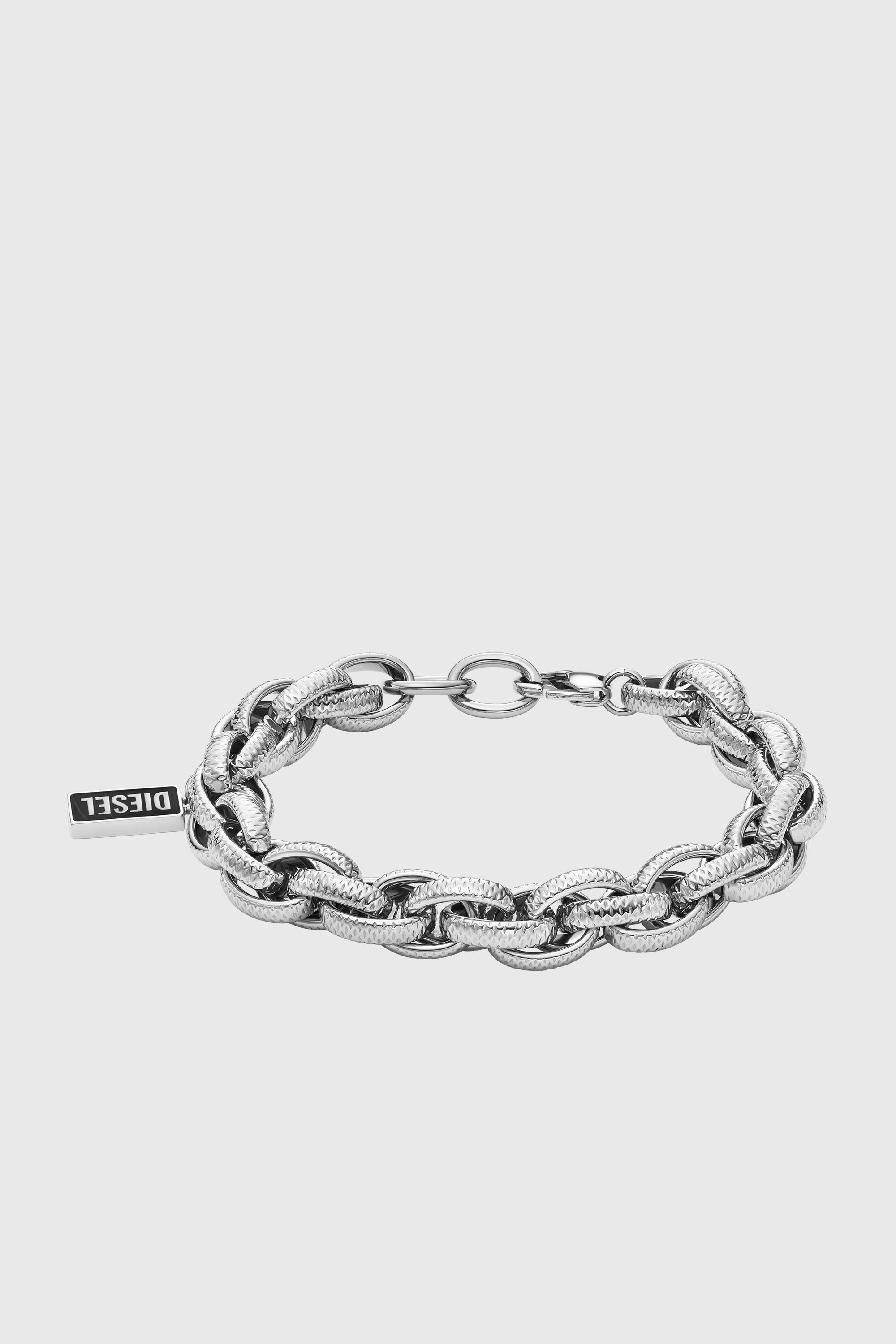 Women's Black agate chain bracelet | Silver | Diesel {{Country}}
