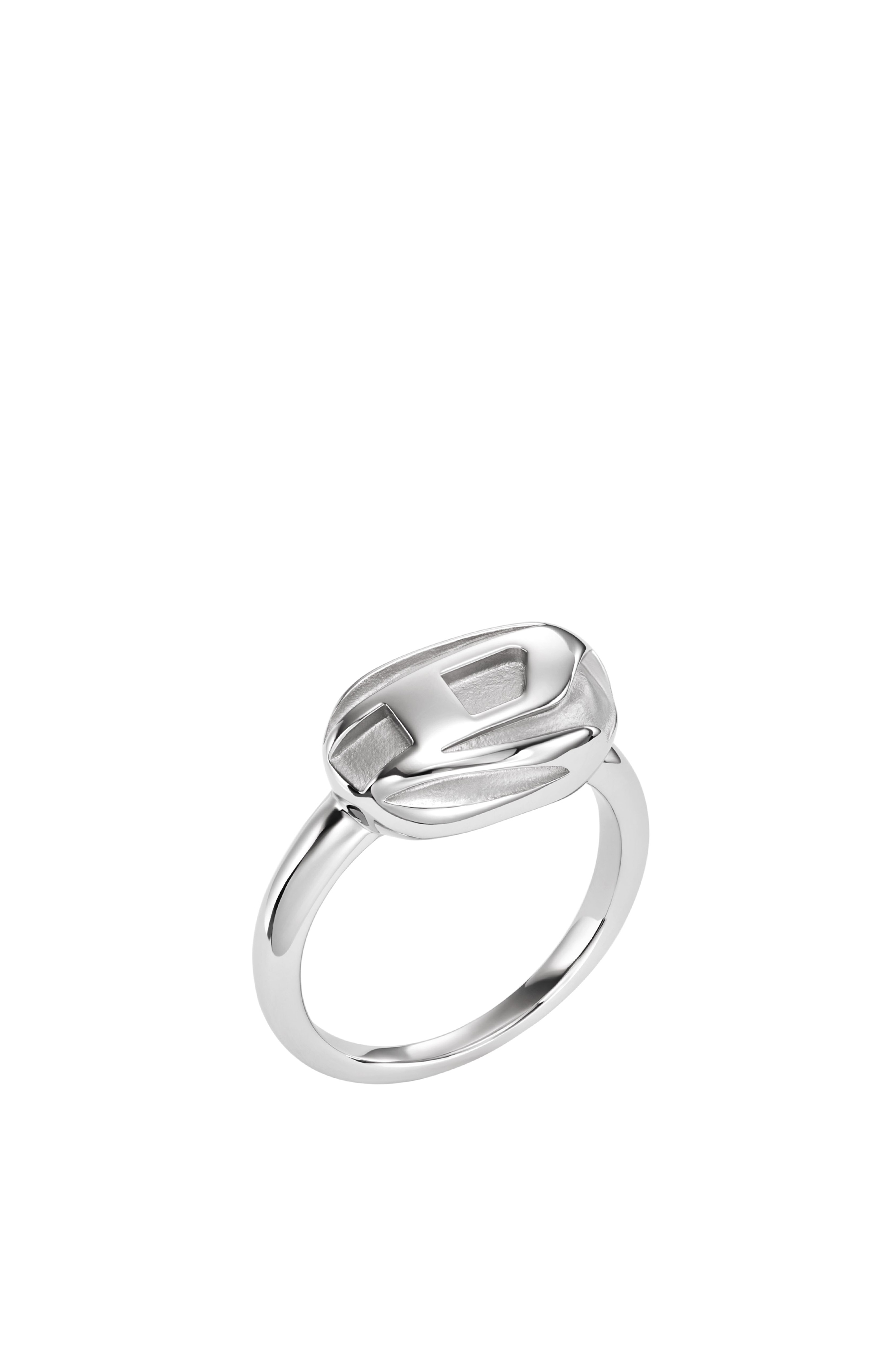 ★DIESEL★ D logo sgnet ring DX1485040 Diesel Stainless Steel Signet Ring - DX1485040006 - Watch