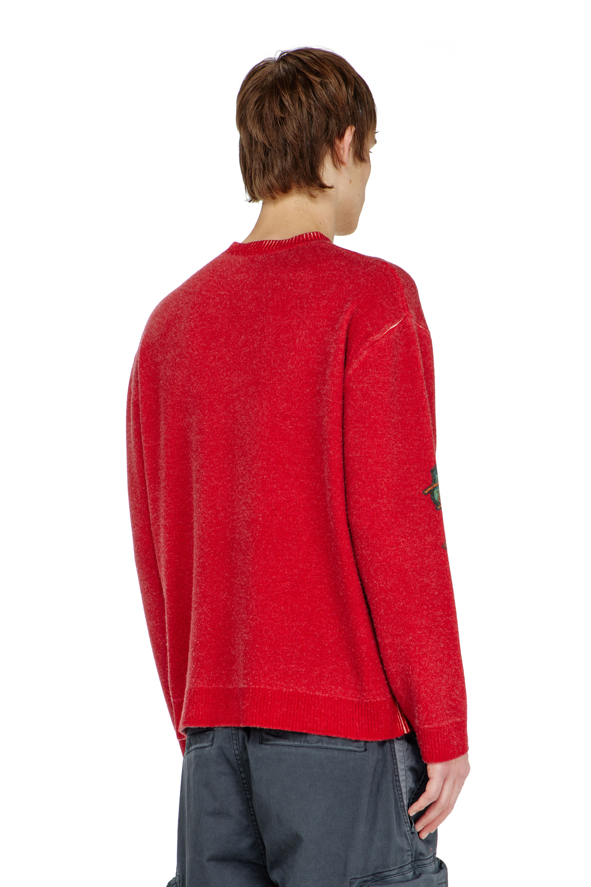 Diesel - K-PATCY, Man's Wool jumper with printed patches in Red - 3