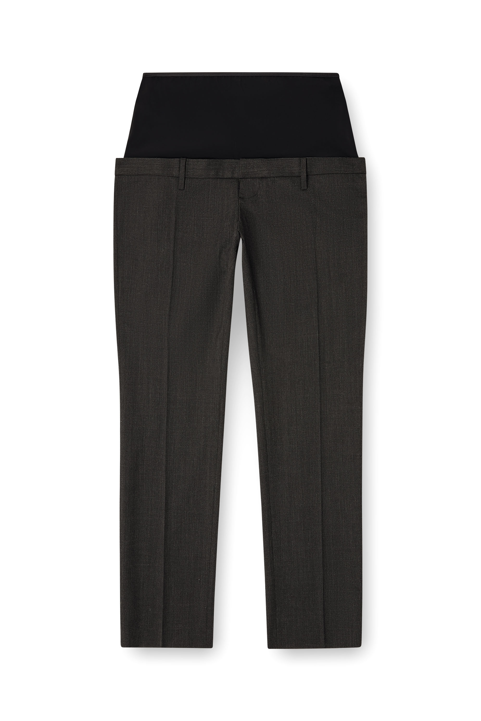 Diesel - P-AUREL-1, Man's Wool trousers with stretch waist in Dark grey - 3