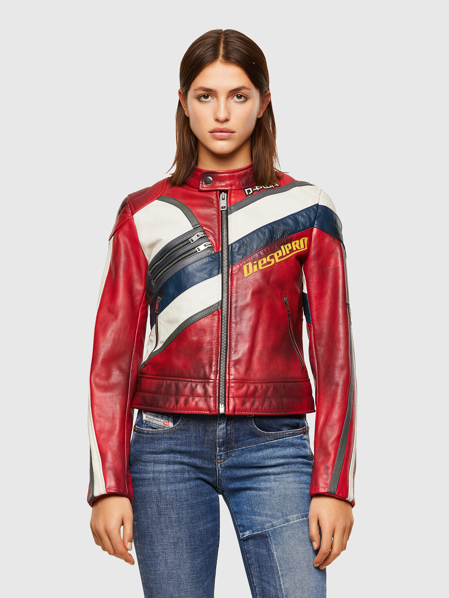 L-POLLY, Red Diesel - L-POLLY, Red - Leather jackets - Image 1