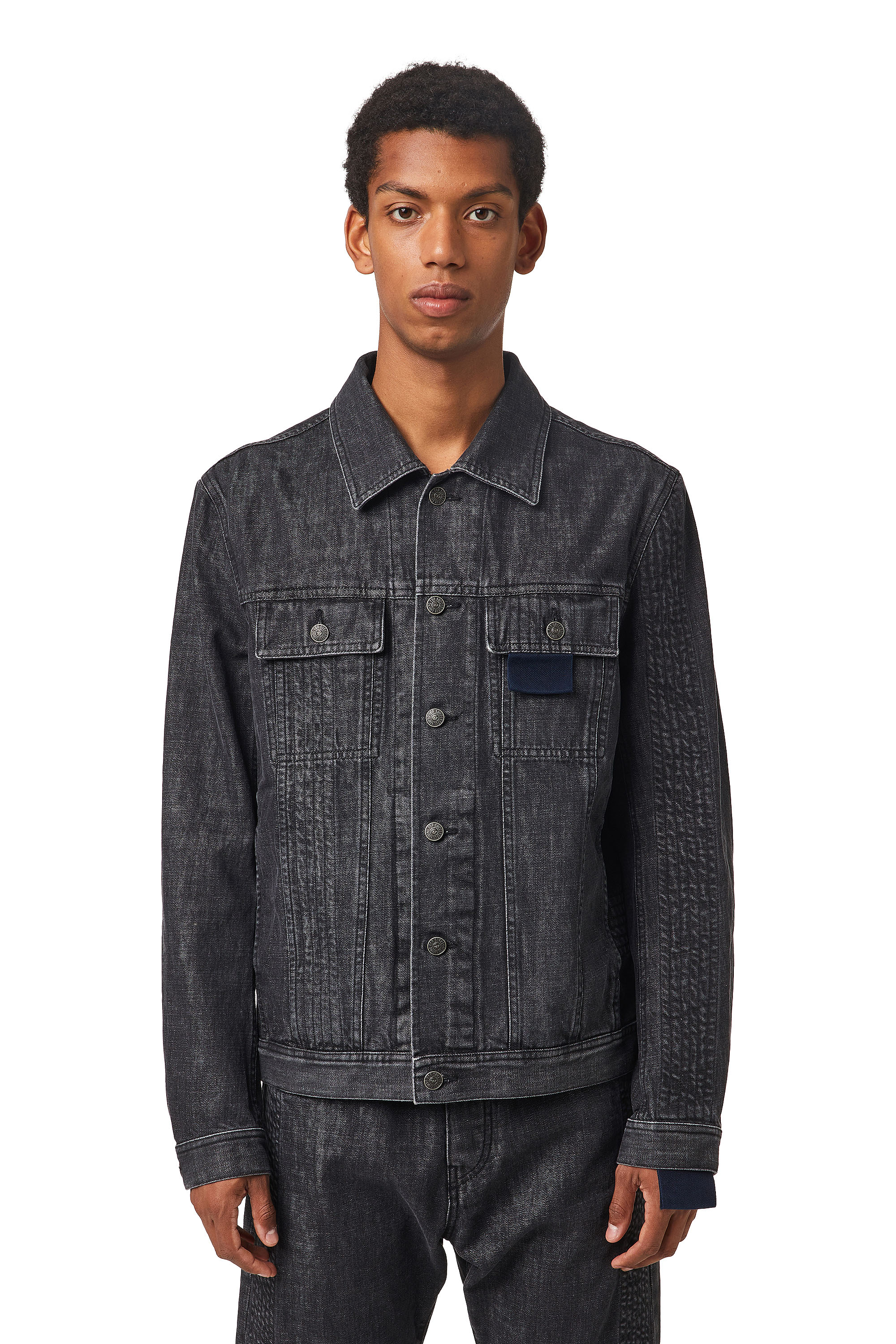 NHILL-C1-SP1, Black Diesel - NHILL-C1-SP1, Black - Denim Jackets - Image 1