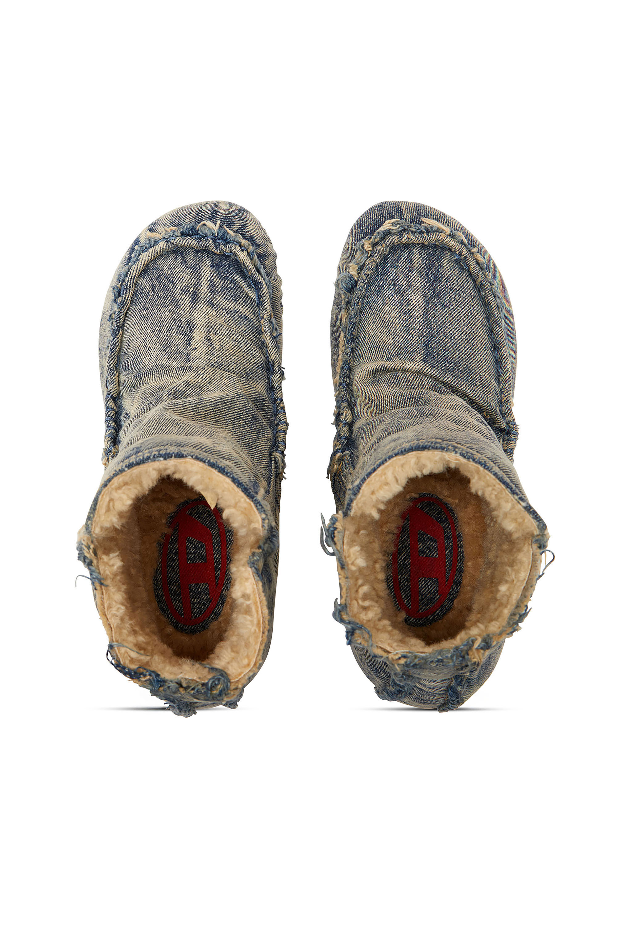 Women's D-Woodstock - Denim boots with heel | Blue | Diesel