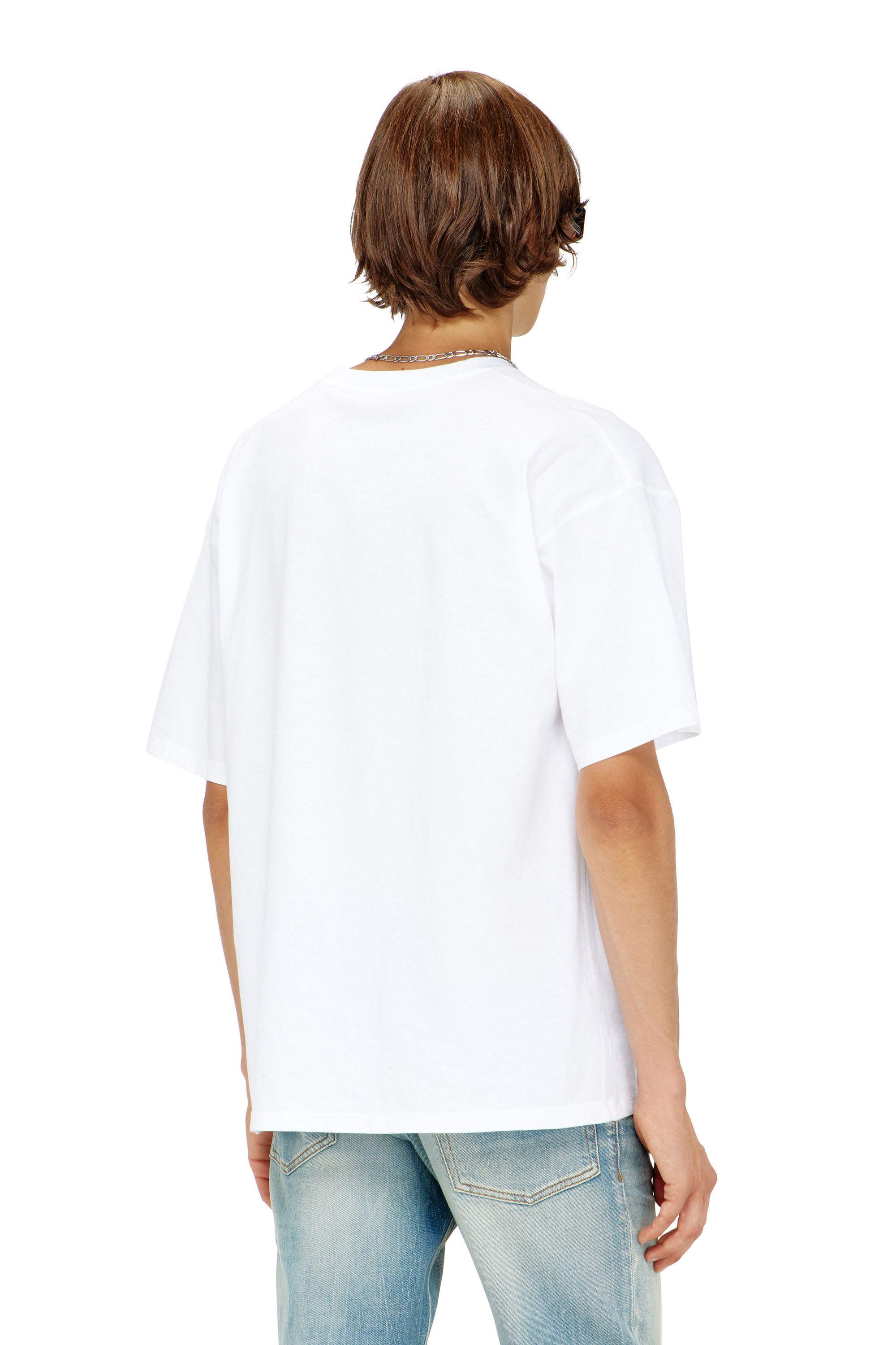 Diesel - T-LUCIEN-IHBI, Man's Relaxed T-shirt in organic cotton in White - 4