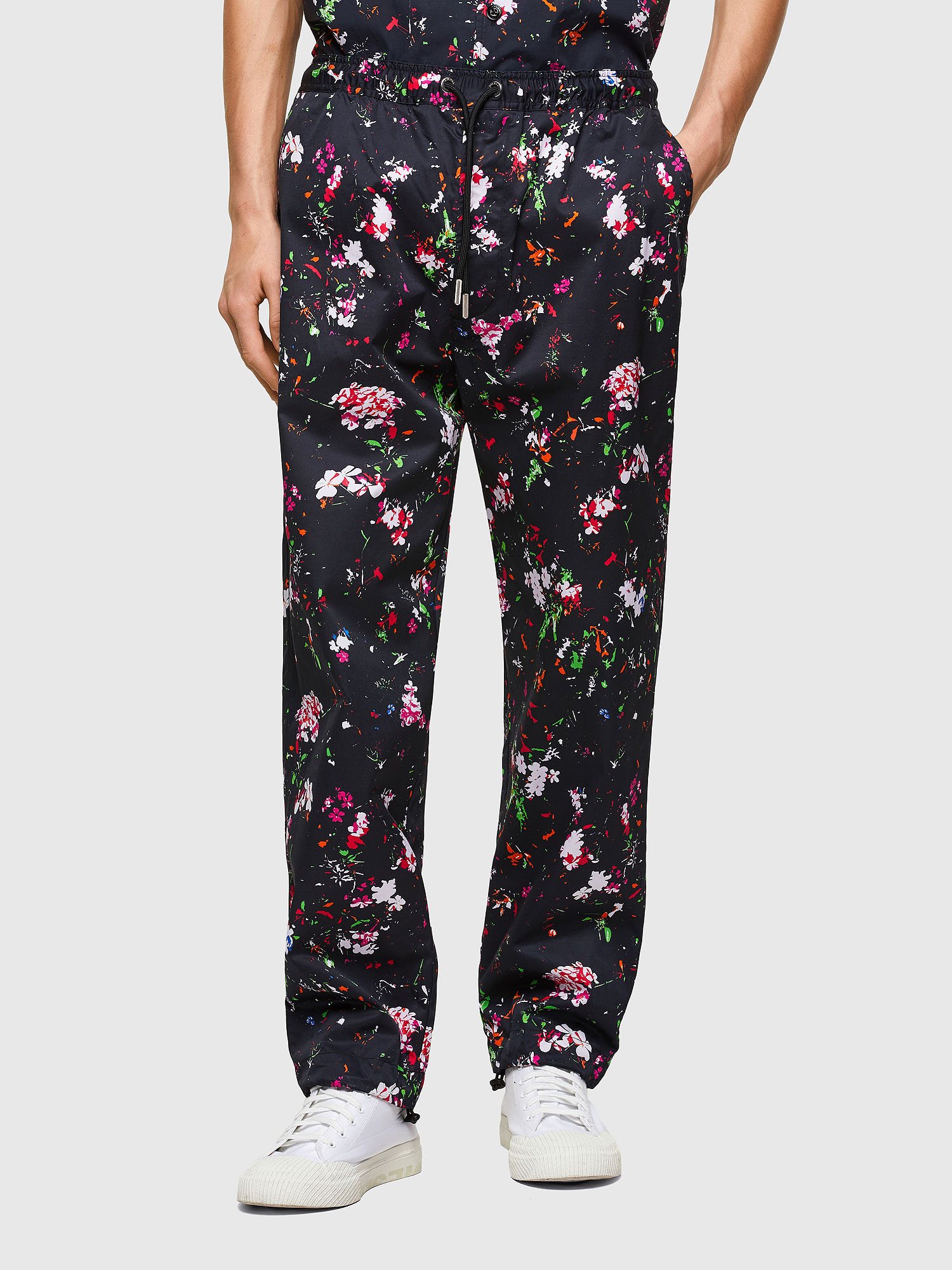 P-TOLLER-FLOWER, Black Diesel - P-TOLLER-FLOWER, Black - Pants - Image 1