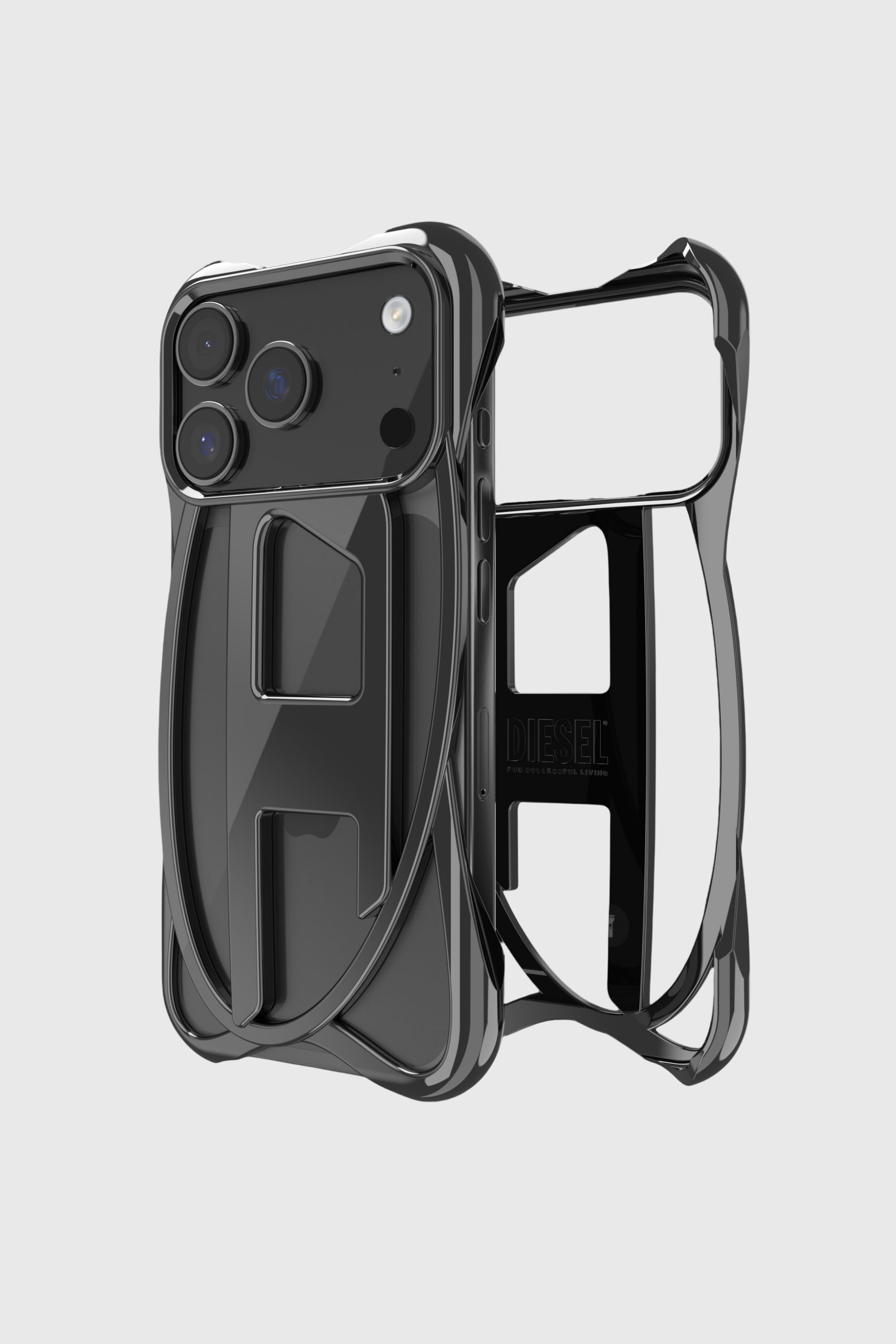 DIESEL CAGED D CASE iPhone 17 Pro用 Women's Caged D glossy case for iPhone 17 Pro | Black | Diesel