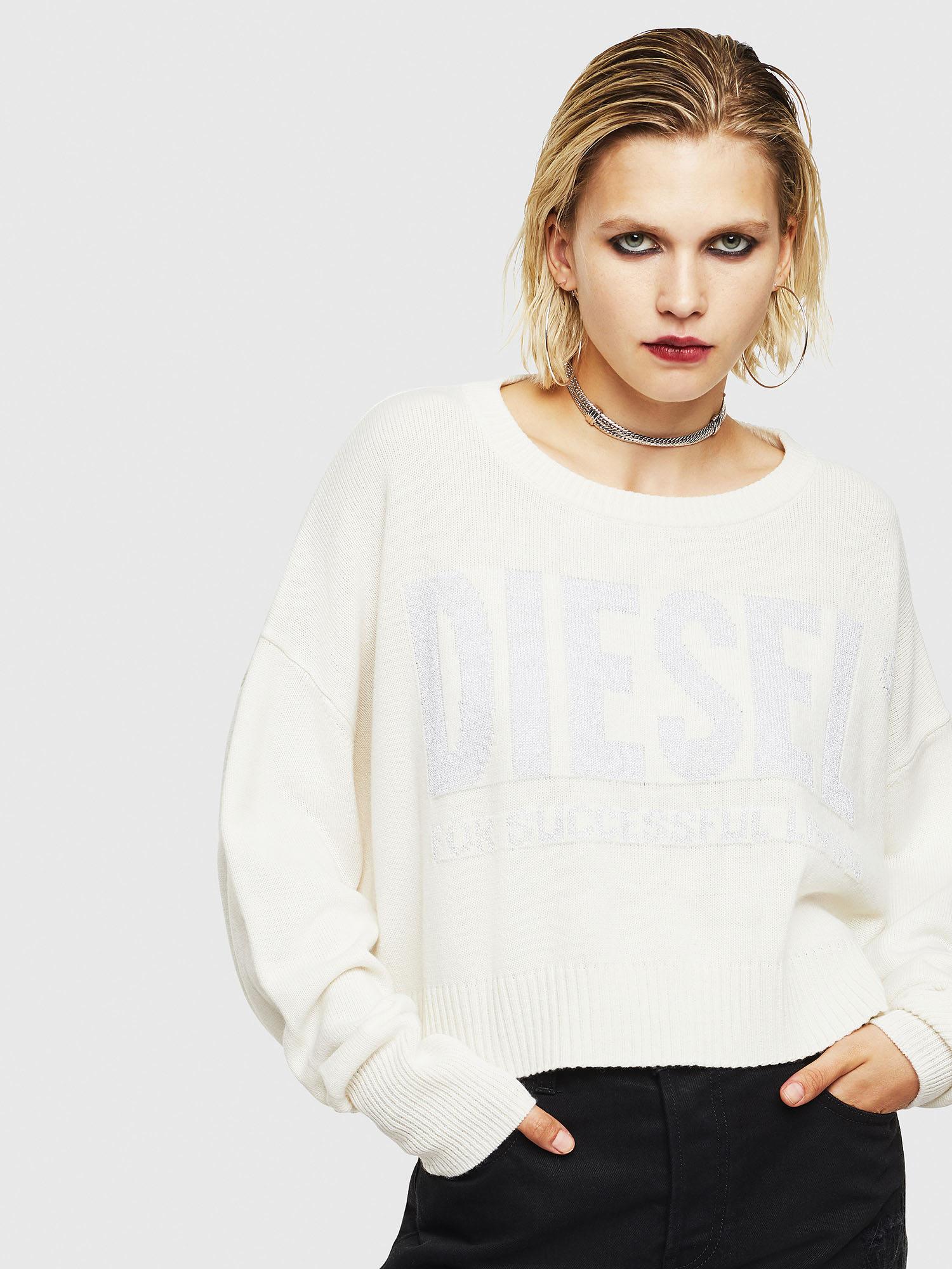 M-LUREXY, White Diesel - M-LUREXY, White - Knitwear - Image 1