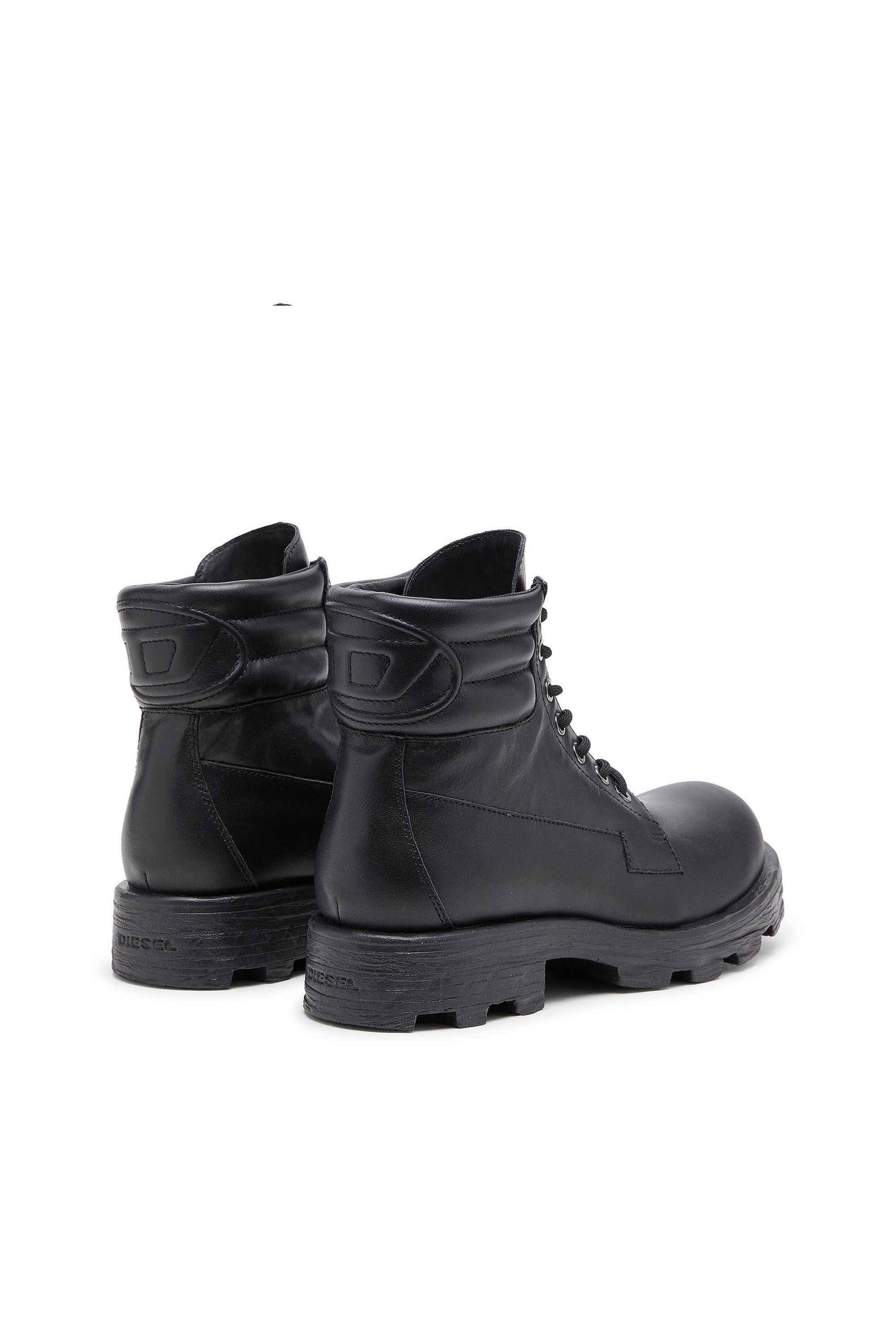 Diesel - D-HAMMER LACE UP, Man's D-Hammer - Combat boots in leather in Black - 3