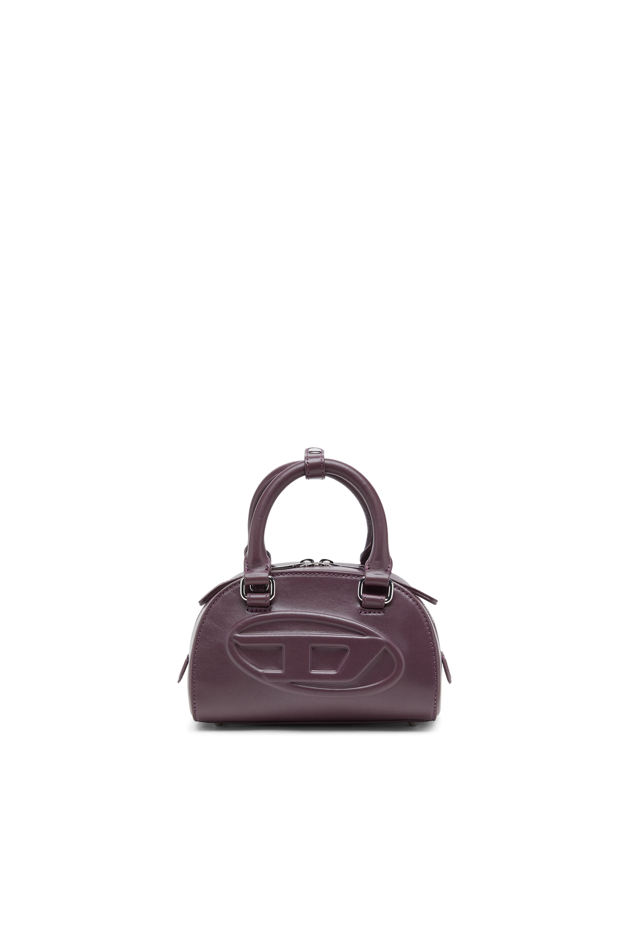 Diesel - 1DR DOME CROSSBODY, Woman's 1DR Dome-Mini bowling bag in burgundy leather in Burgundy - 1