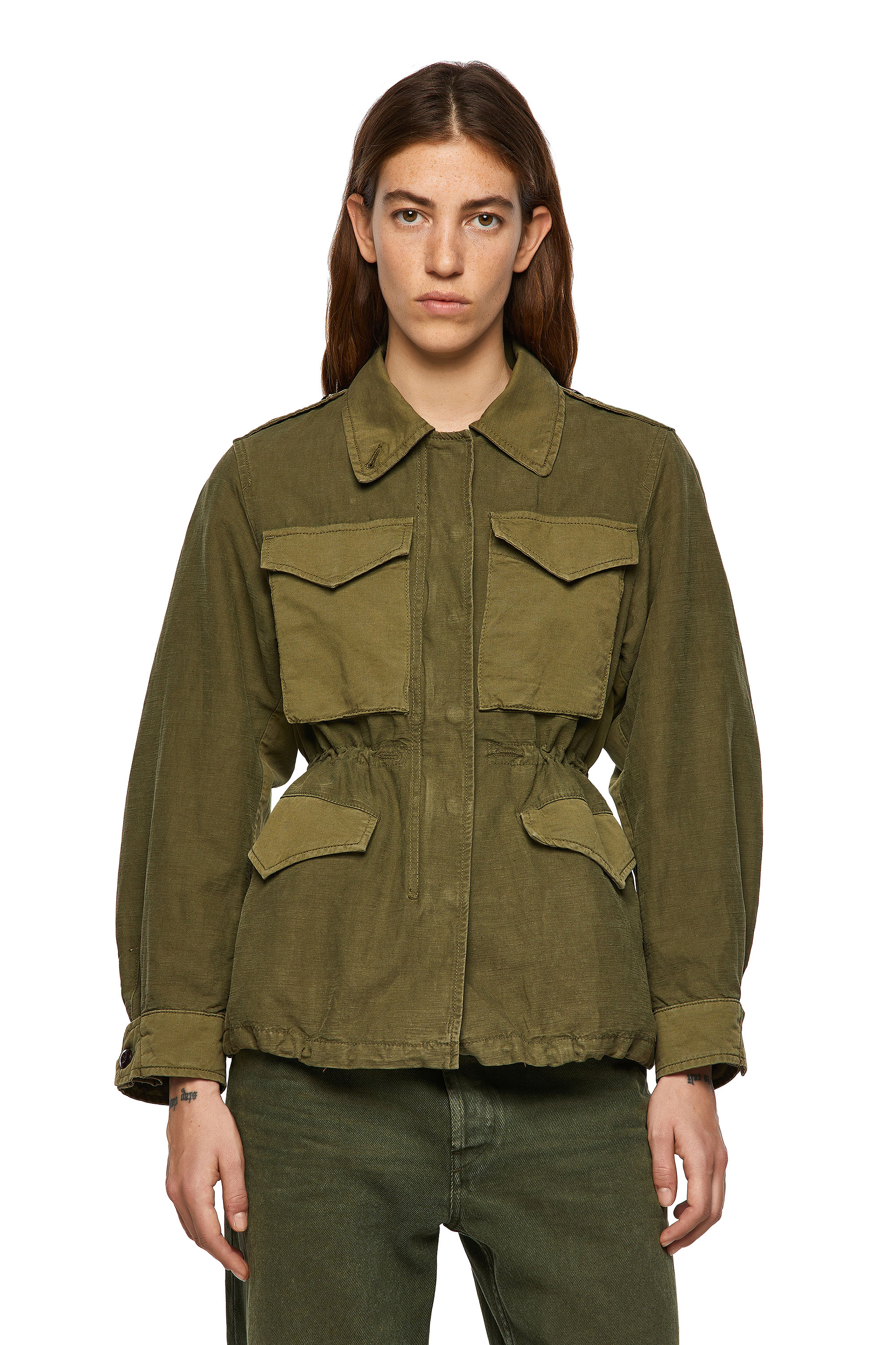 G-CLAUDIA, Military Green Diesel - G-CLAUDIA, Military Green - Jackets - Image 1
