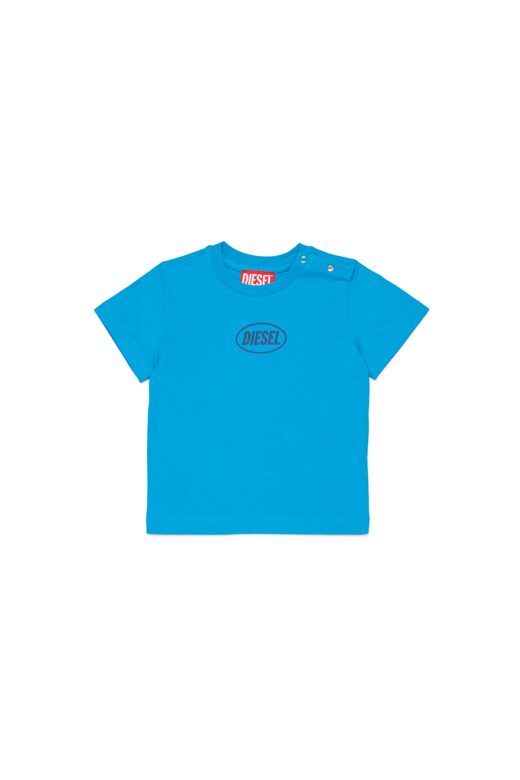 Diesel - TOLPYB, Unisex's Cotton T-shirt with logo in Blue - 1