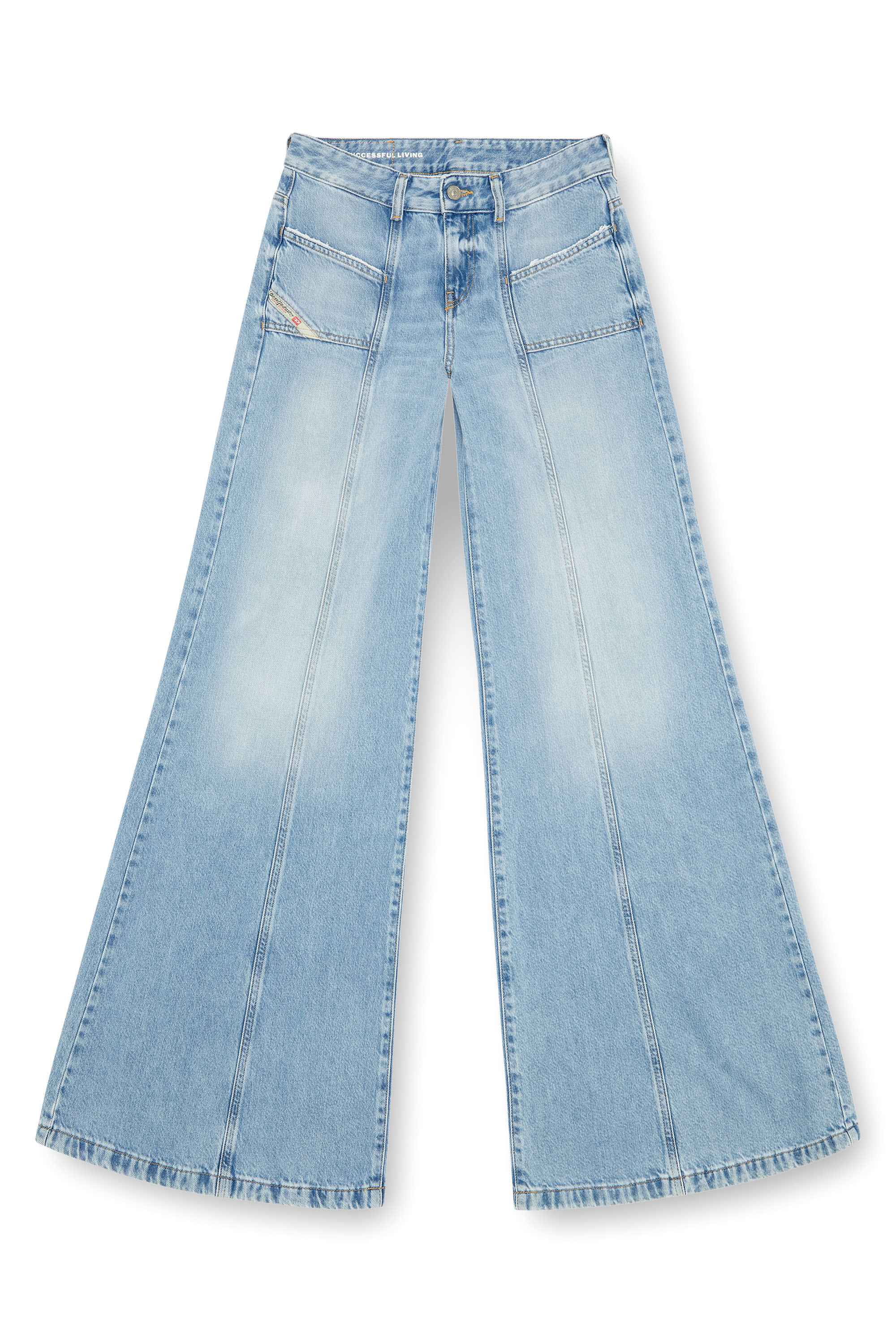 Diesel - Bootcut and Flare Jeans D-Akii 09J88, Light Blue - Image 3