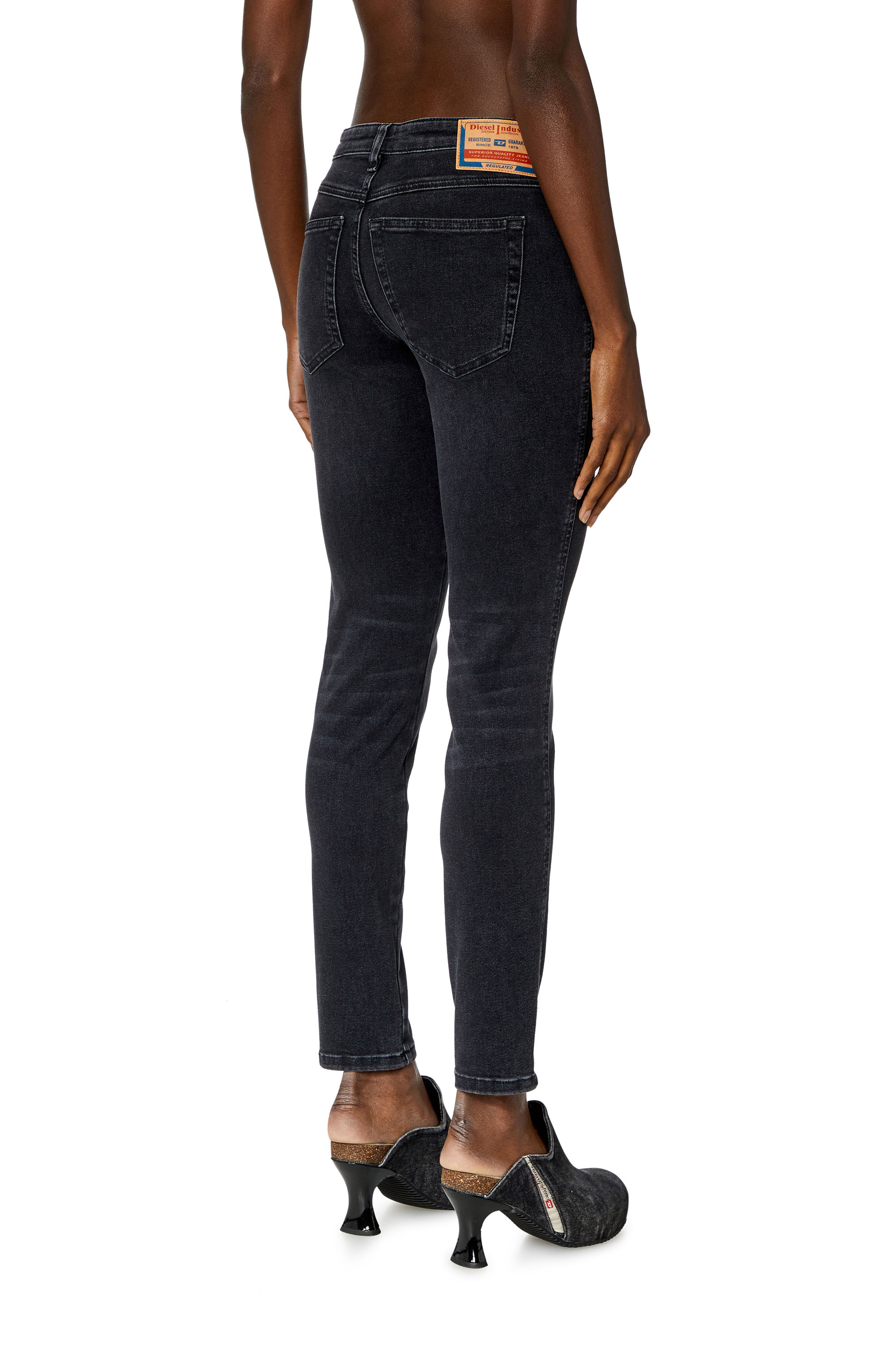 Diesel - Skinny Jeans 2015 Babhila 0PFAS, Black/Dark grey - Image 2