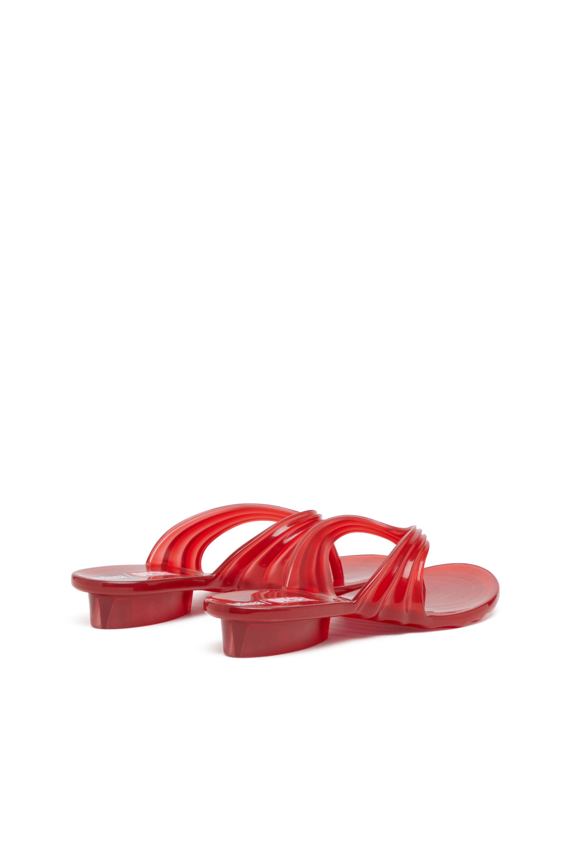 Diesel - MELISSA QUANTUM THONG, Woman's Sculptural flip-flops in Melflex® in Red - 3