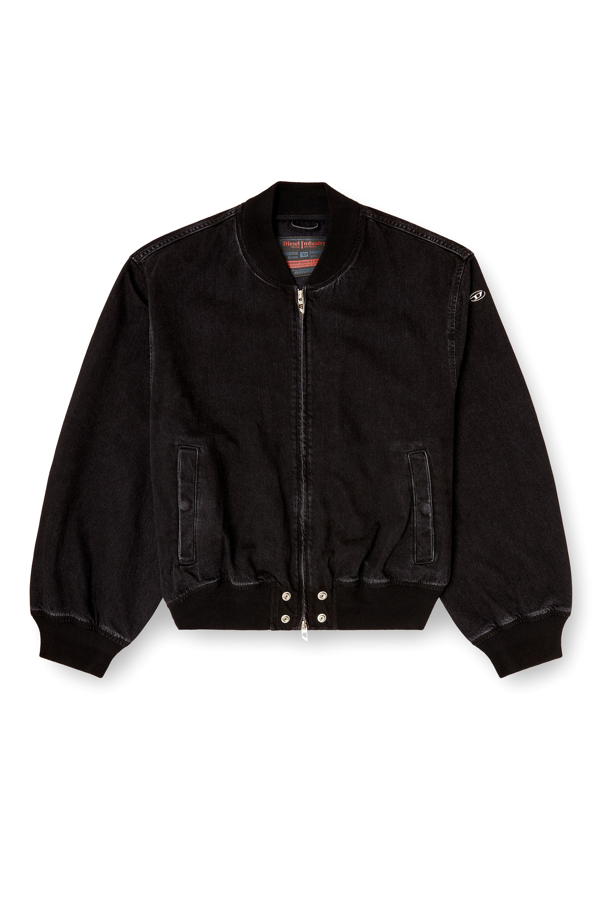 Diesel - D-GUZ, Unisex's Bomber jacket in denim in Black - 3